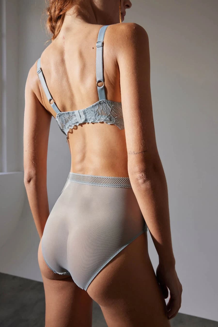 Women's Grey Lace Briefs — view 1