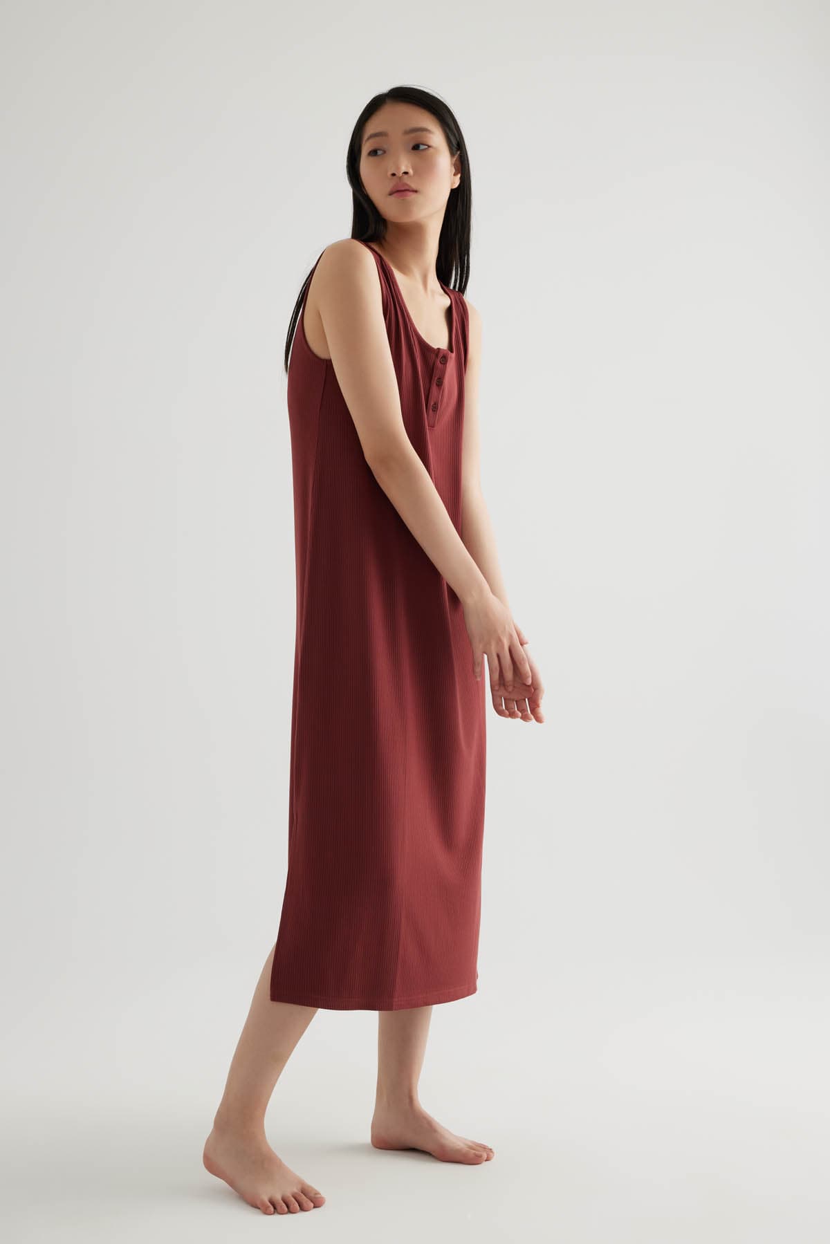 Women's Brown Modal Dress — view 3