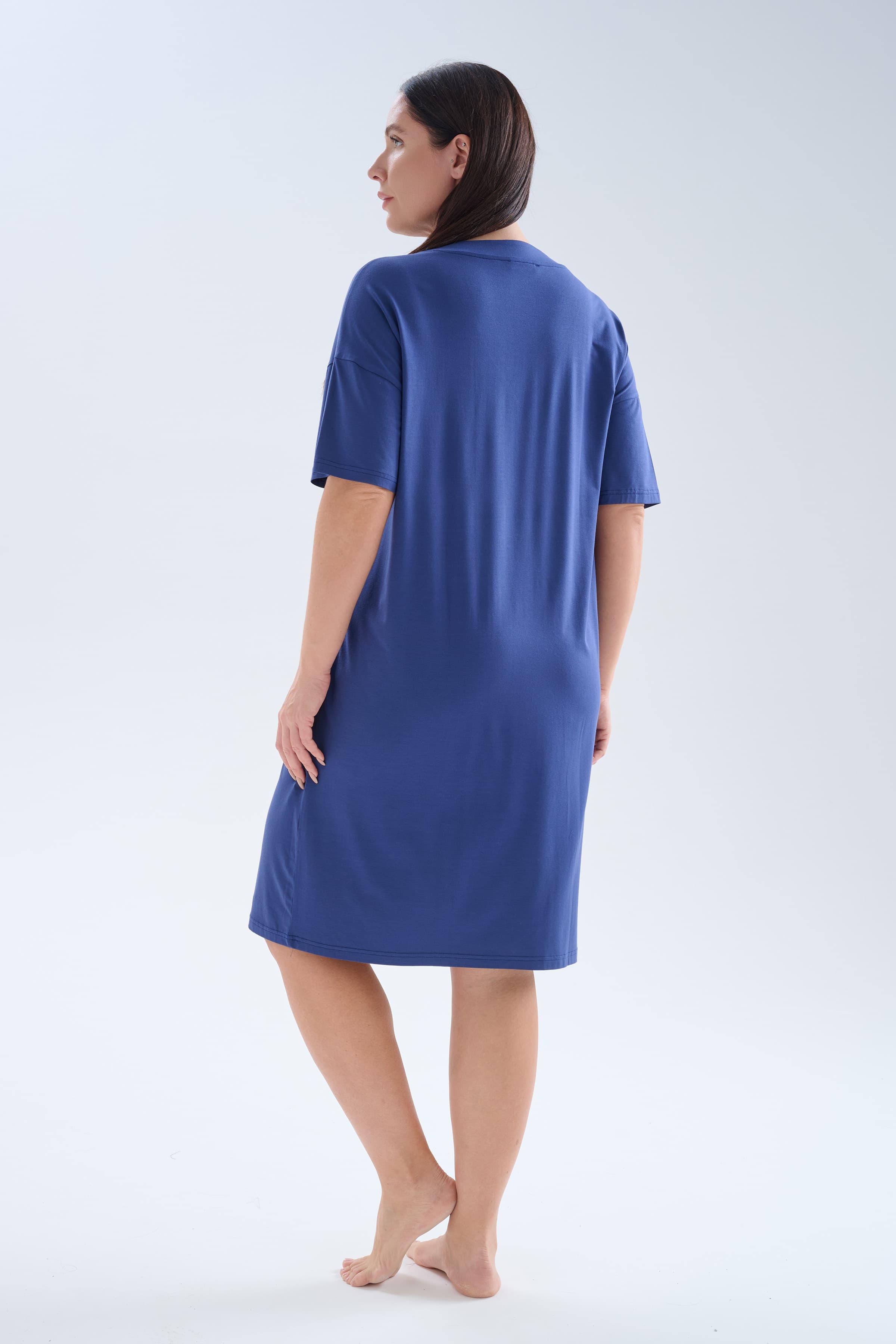 Women's Navy Modal Dress — view 4