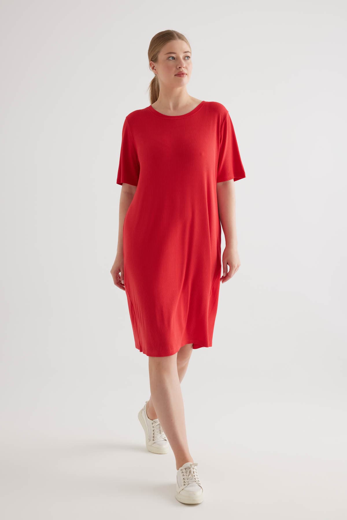 Women's Red Modal Dress — view 1
