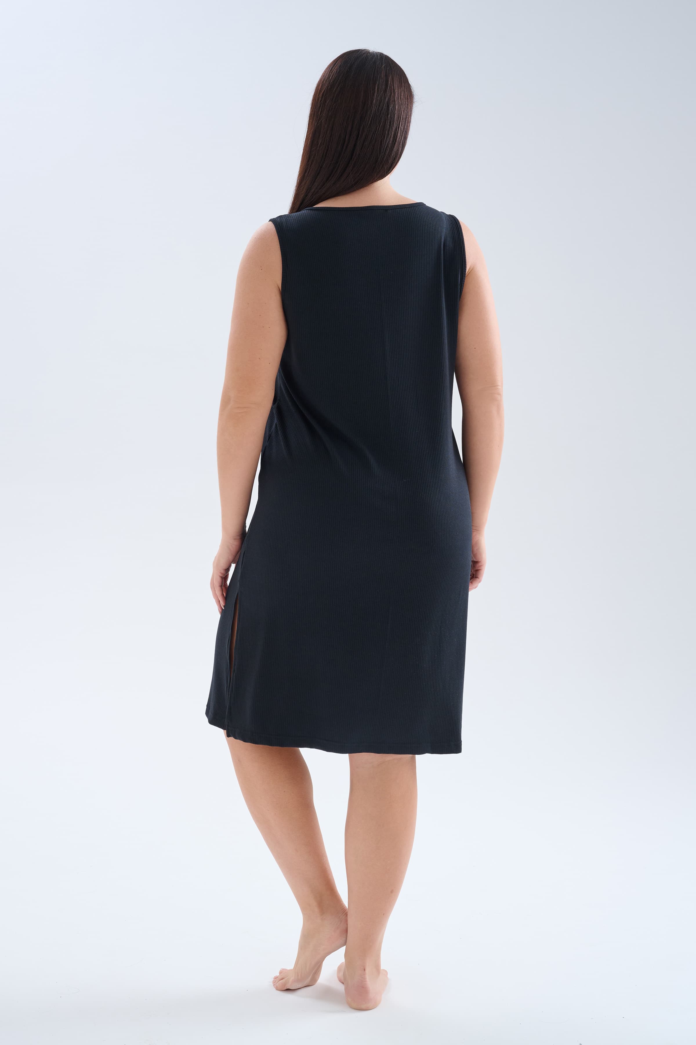 Women's Black Modal Nightgown — view 4