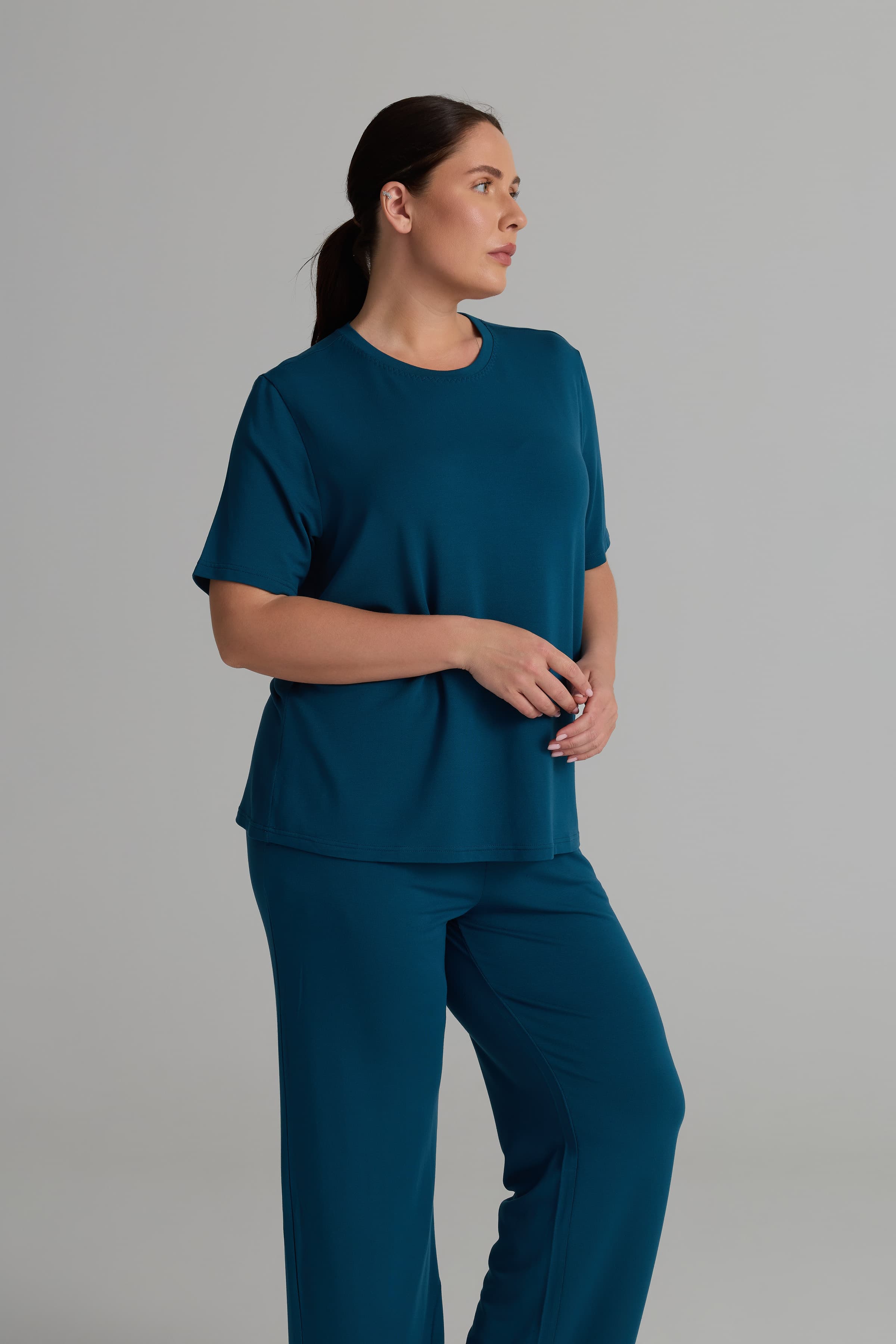 Women's Blue Modal Tee — view 3