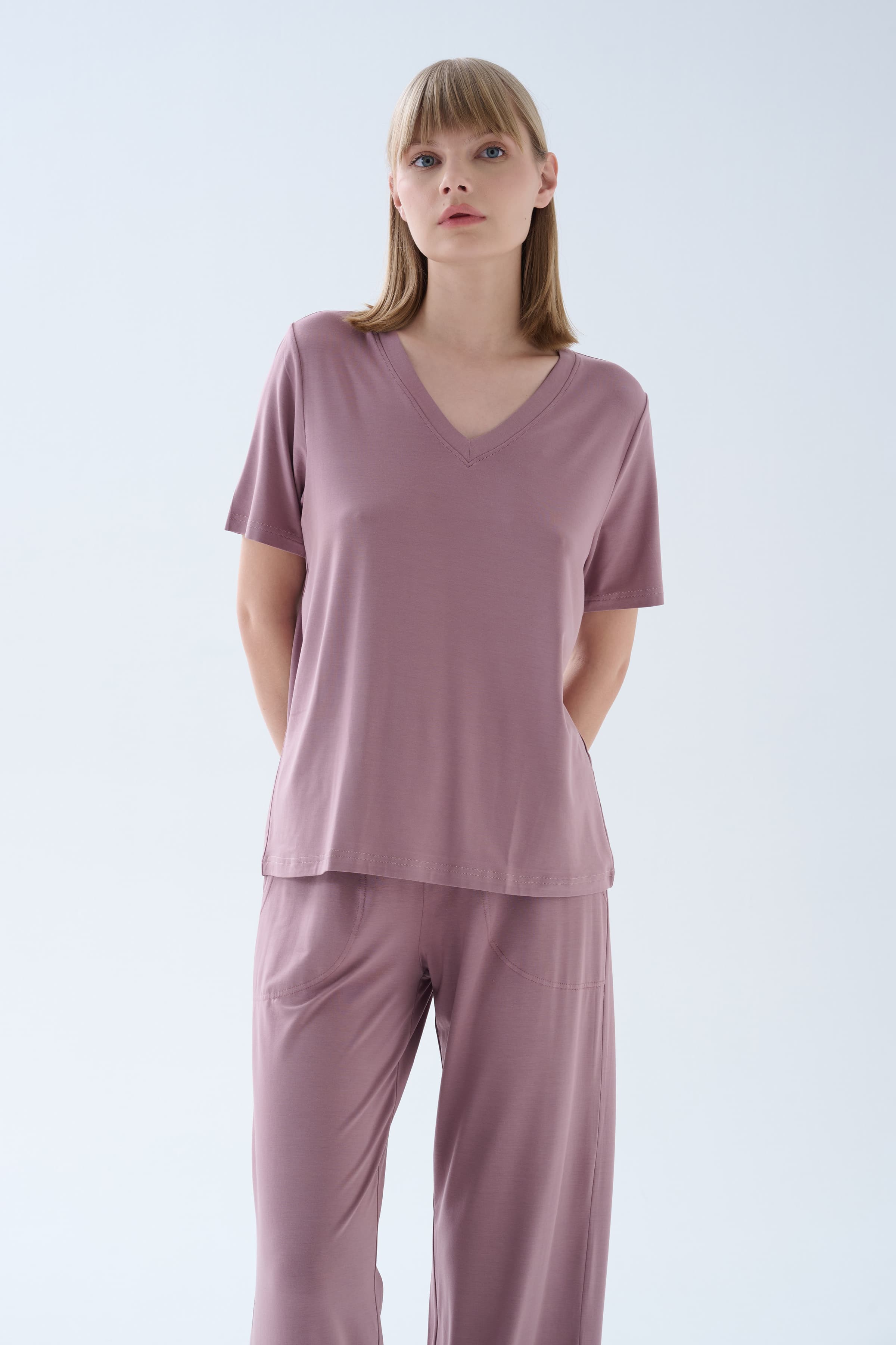 Women's Neutral Modal Trousers — view 3