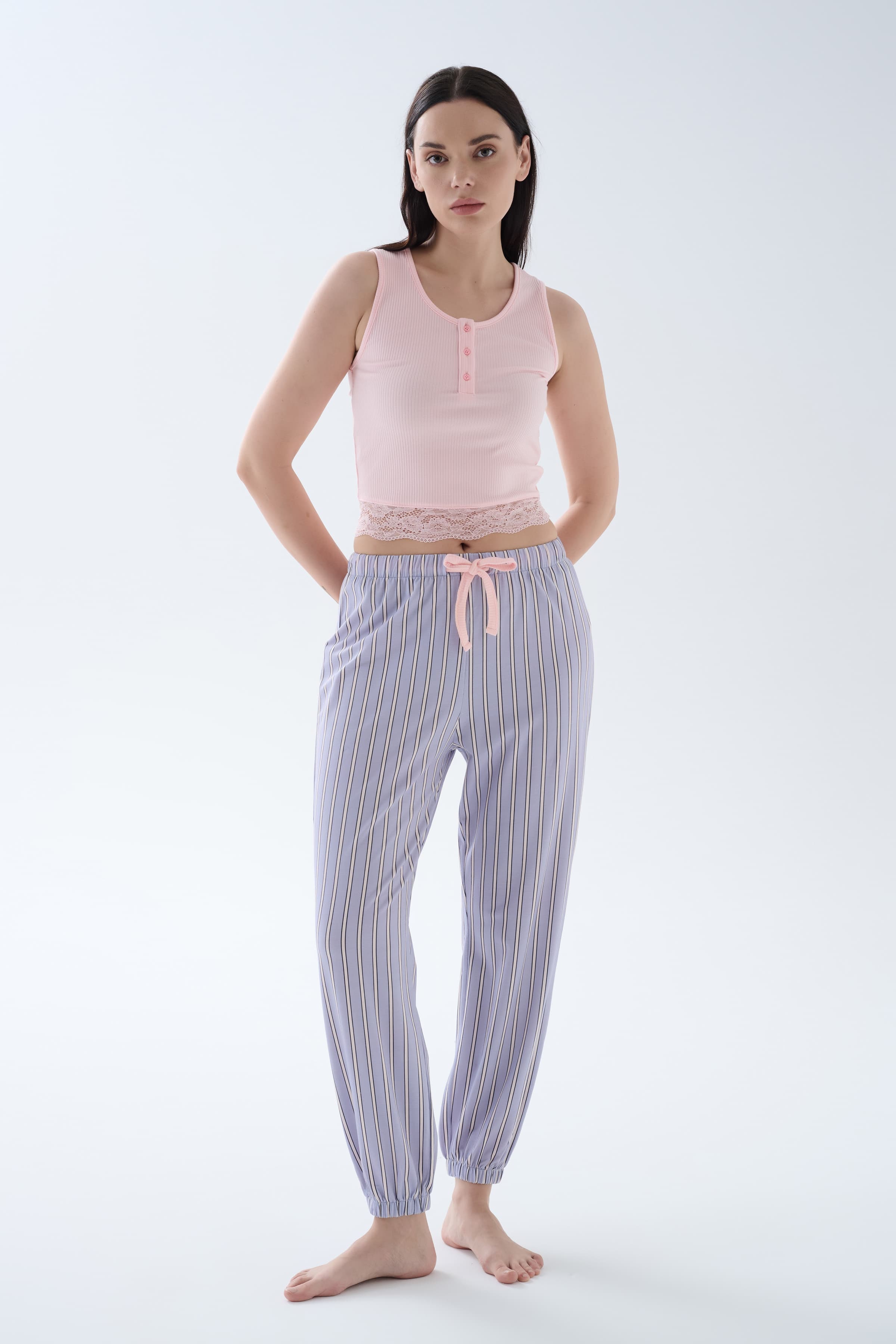 Women's Pink Modal Pajama Set — view 2