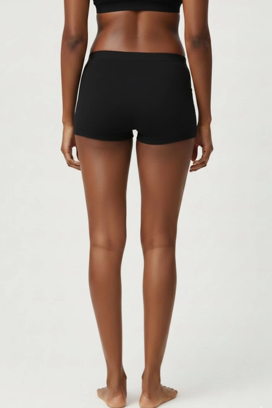 Women's Black Cotton Boxer — view 3