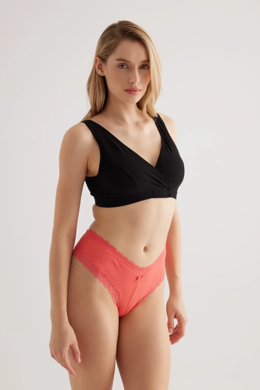 Women's Black Cotton Bra — view 3