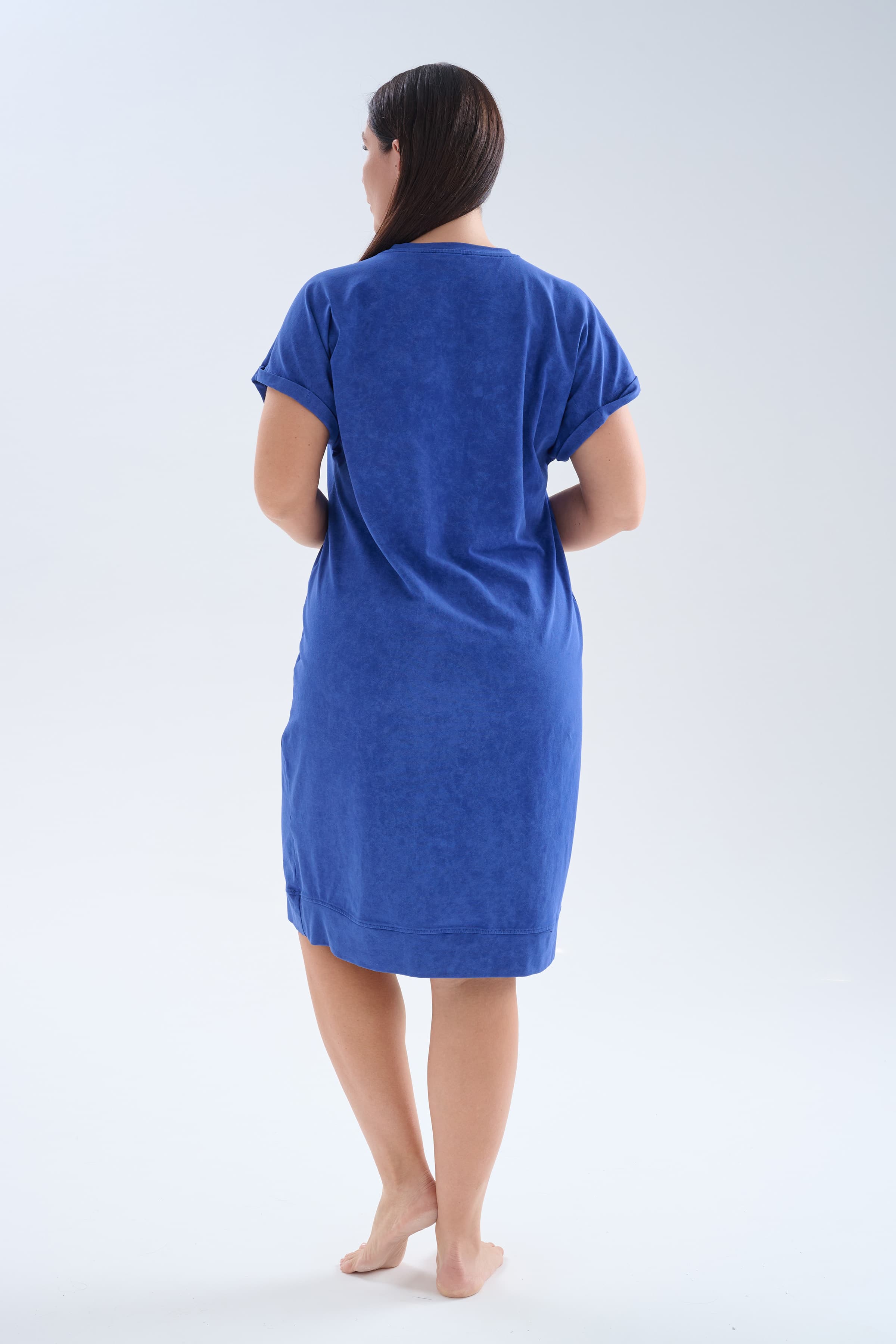Women's Navy Cotton Dress — view 4