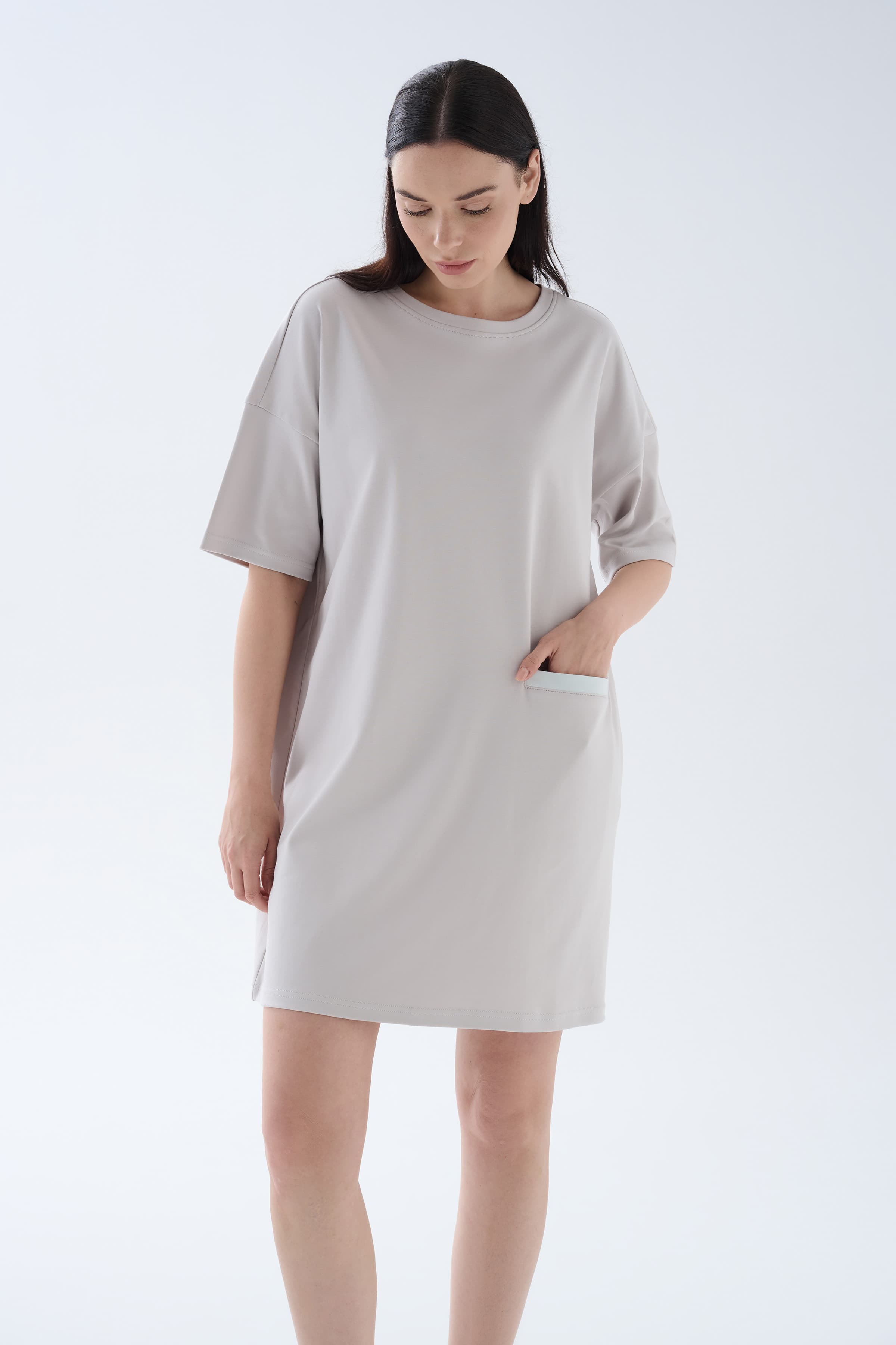 Women's Grey Cotton Nightgown — view 2