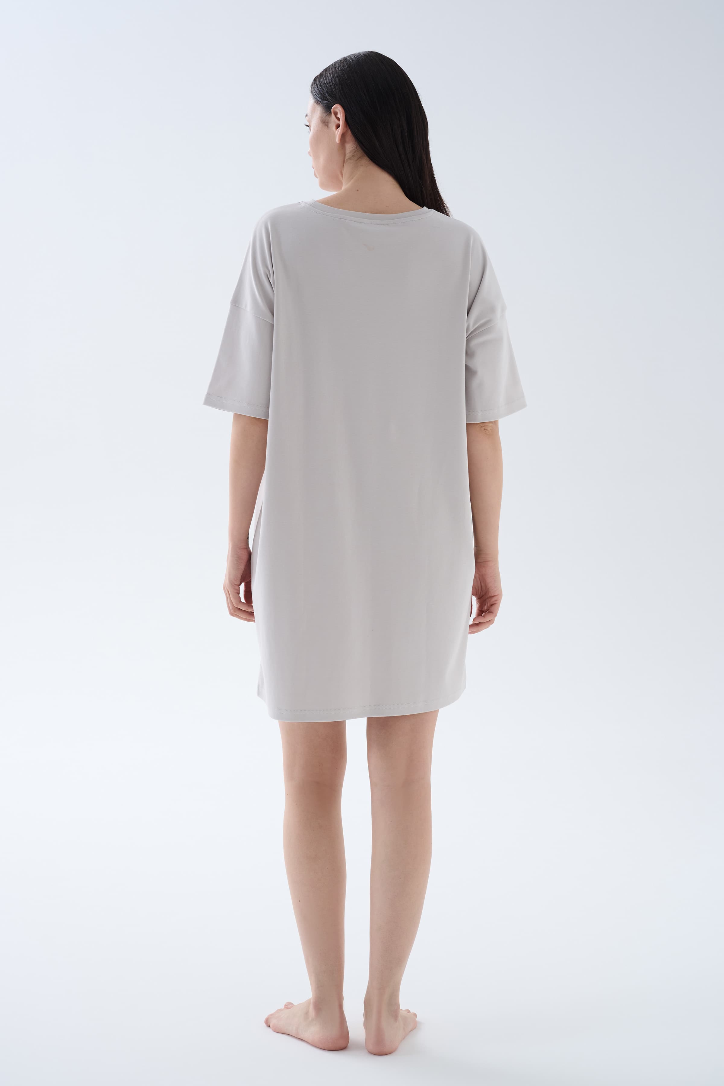 Women's Grey Cotton Nightgown — view 4
