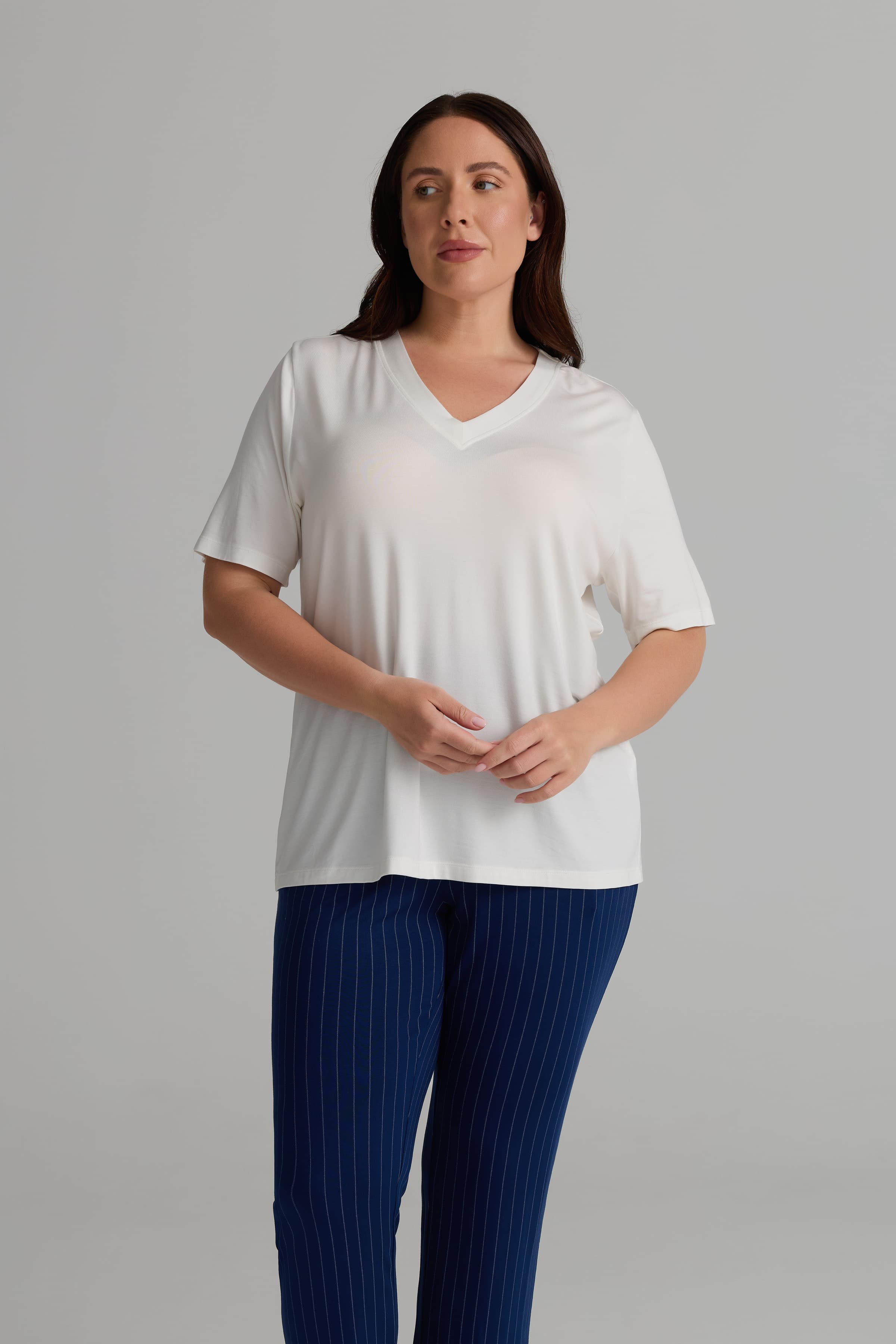 Women's Ecru Viscose Pajama Set — view 3