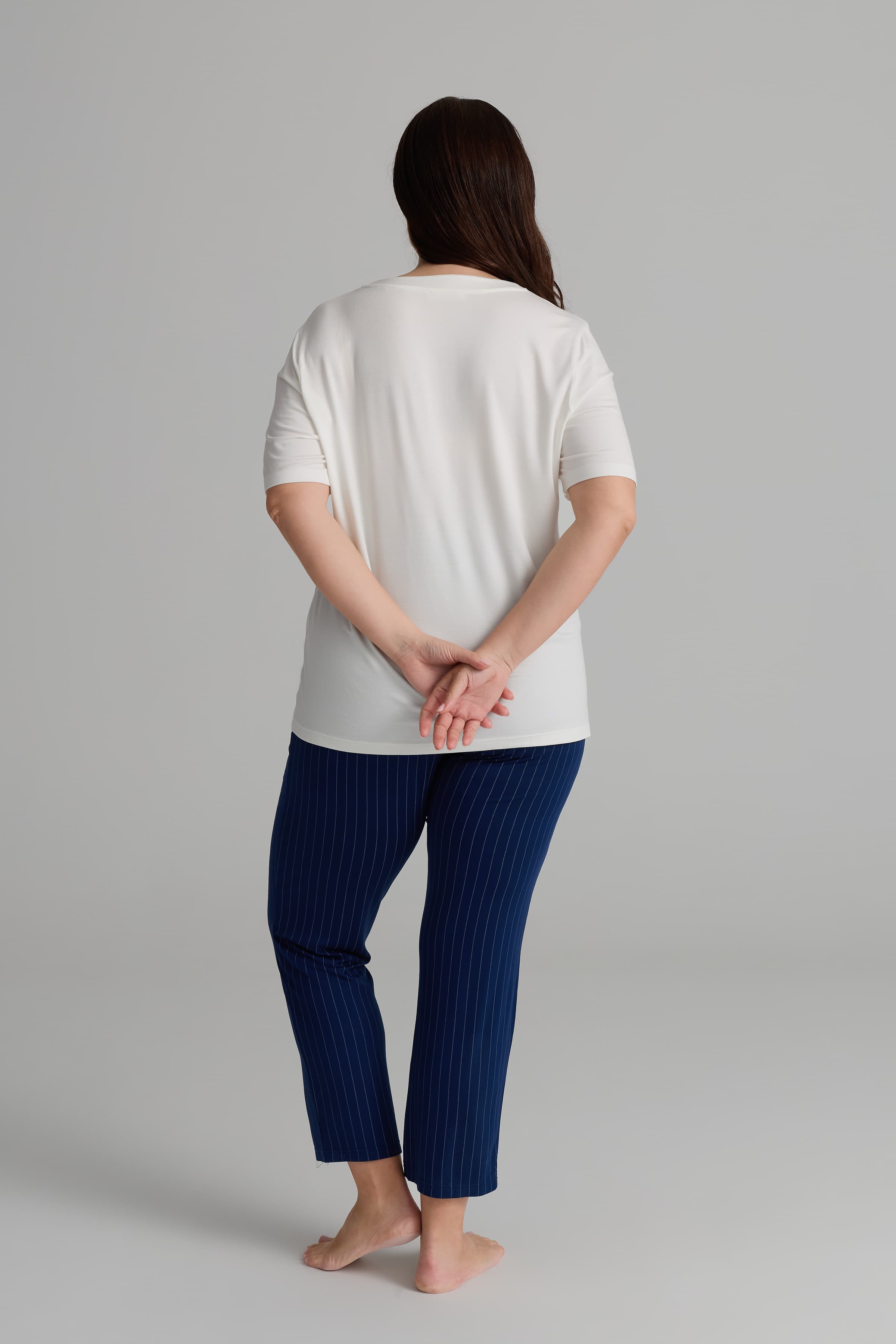 Women's Ecru Viscose Pajama Set — view 4