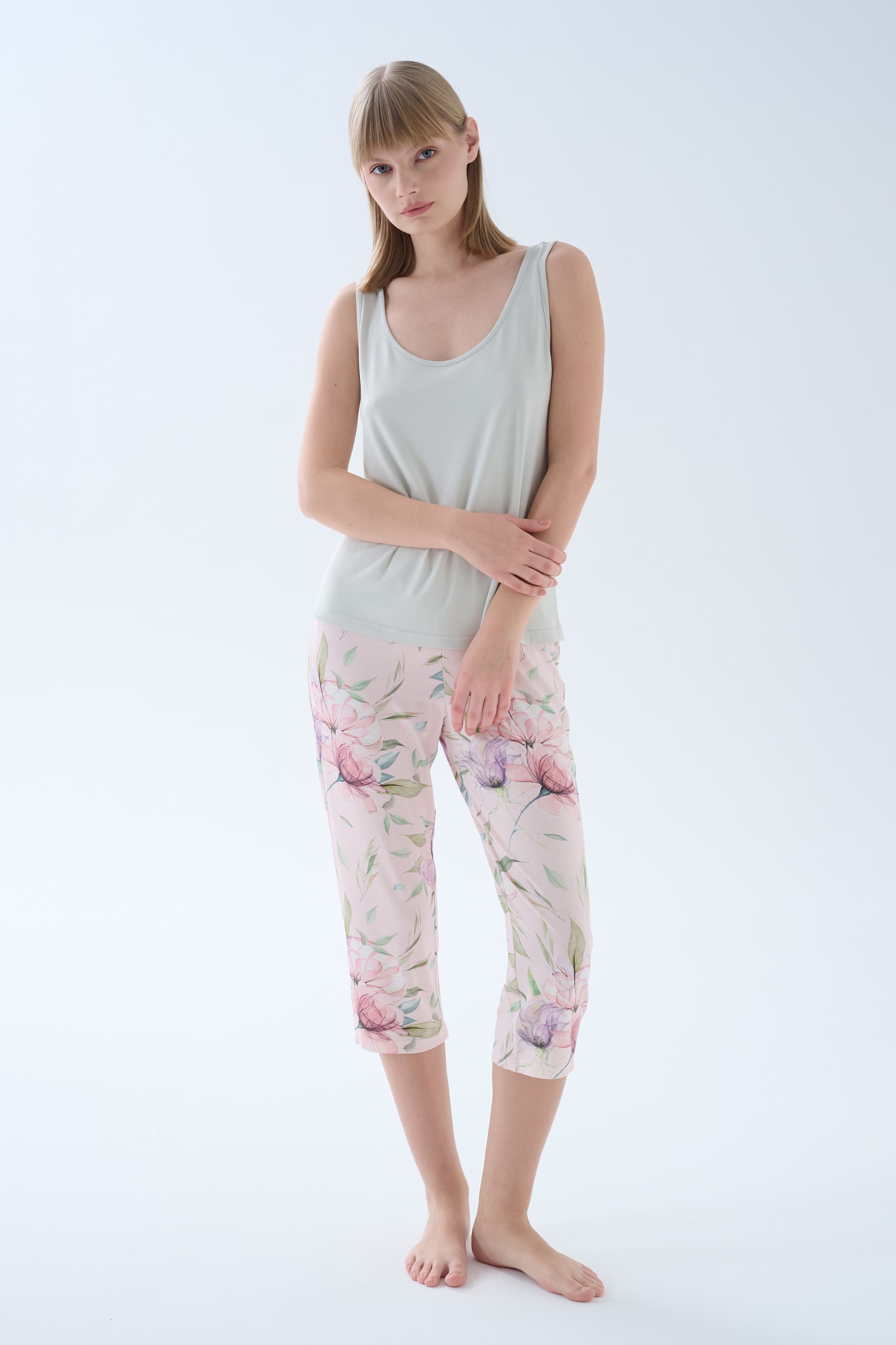 Women's Green Viscose Pajama Set — view 1