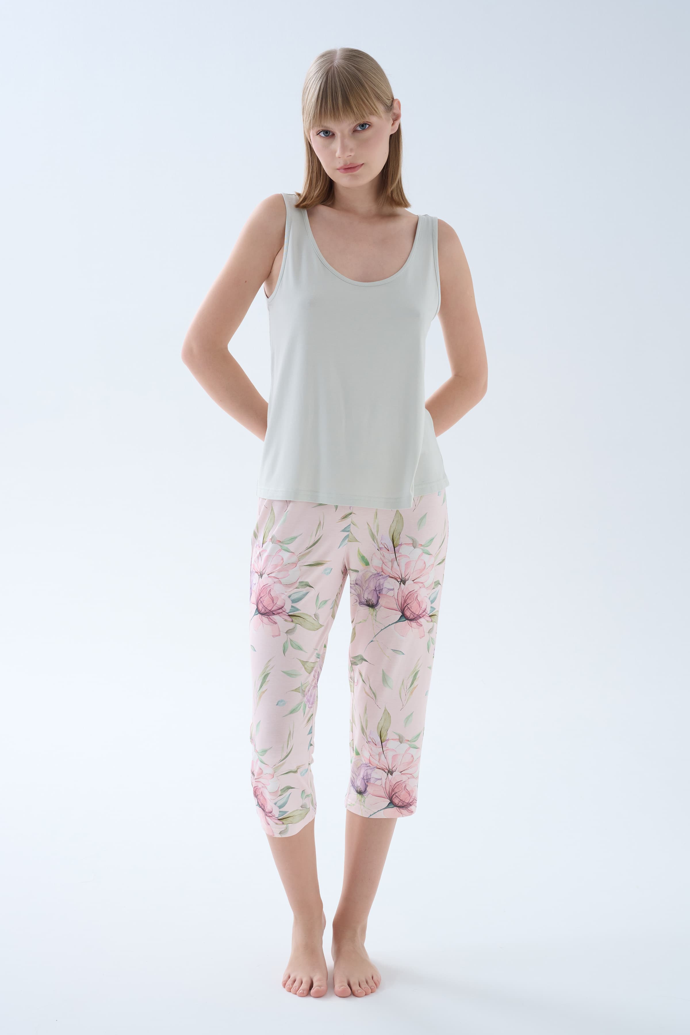 Women's Green Viscose Pajama Set — view 2