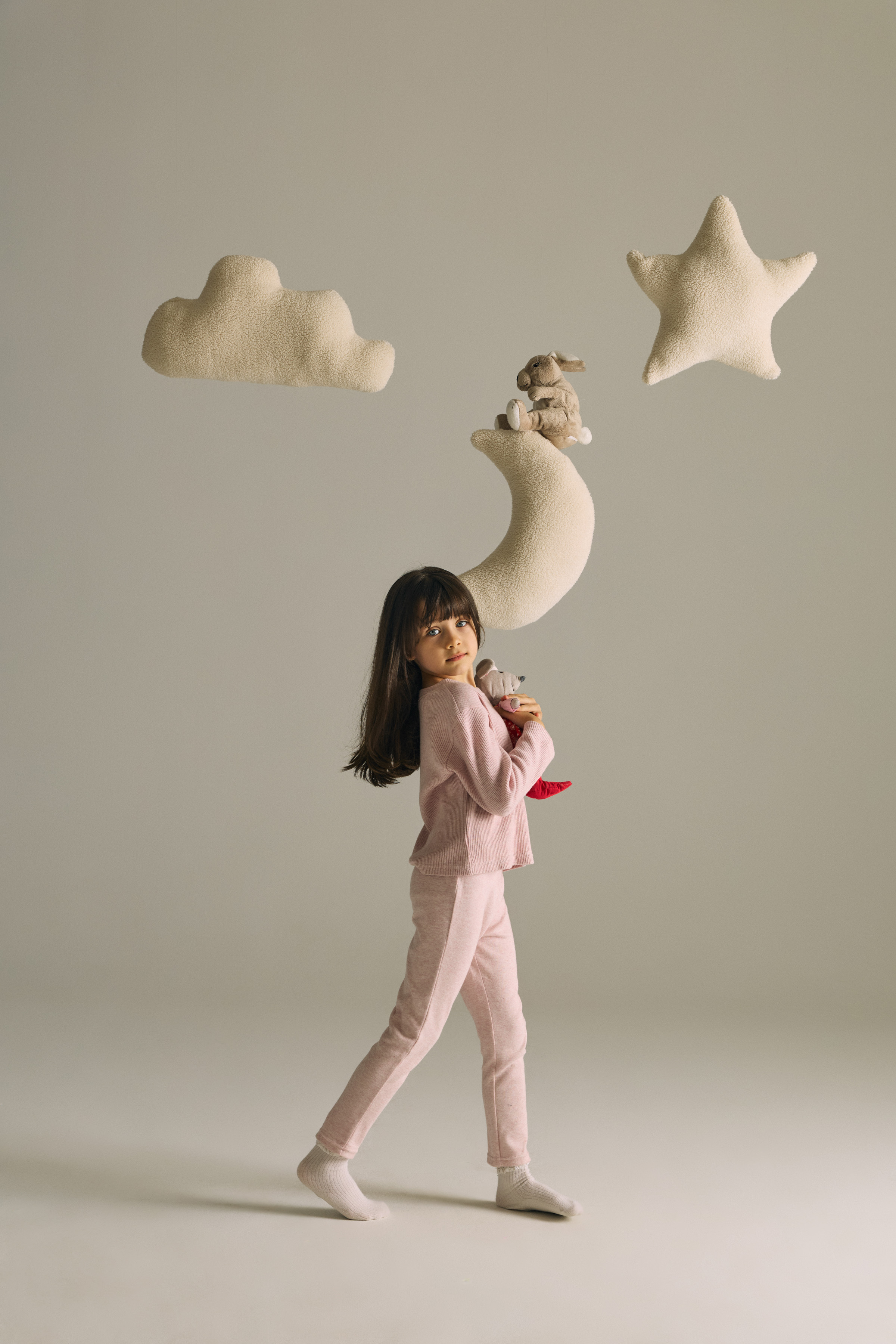 Kids' Pink Cotton Leggings — view 2