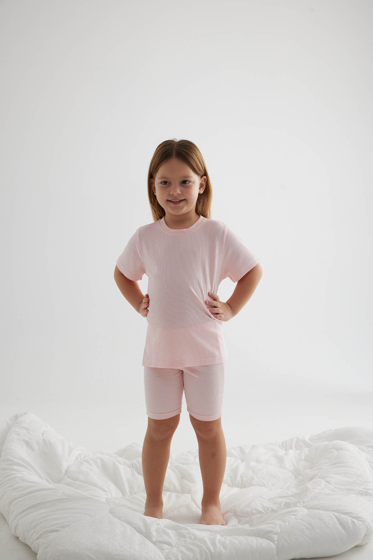Kids' Pink Modal Leggings — view 2