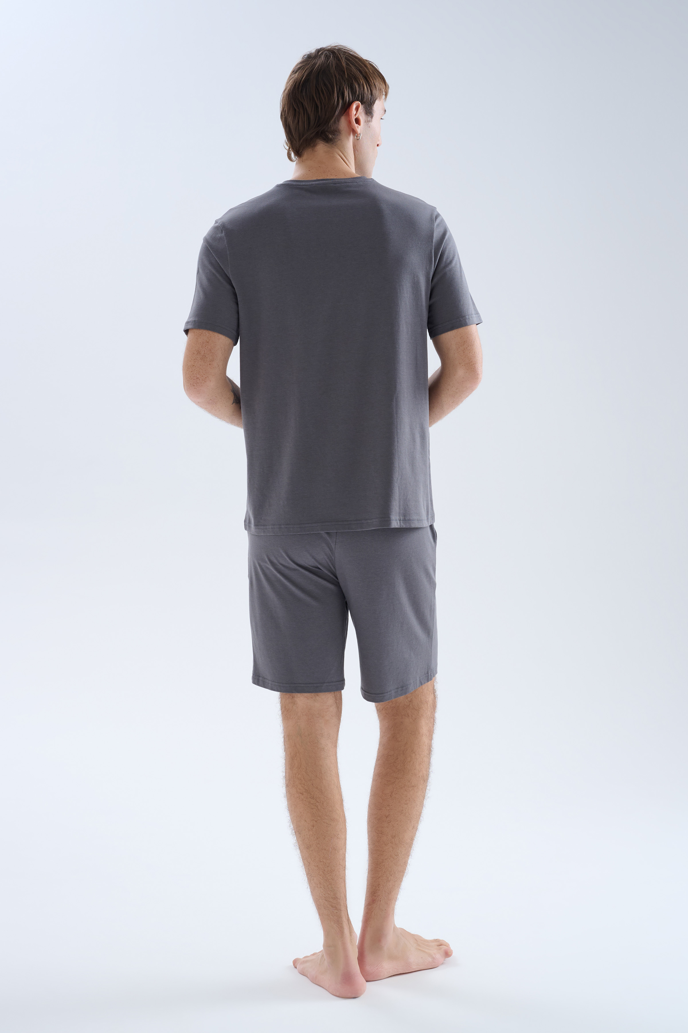 Men's Grey Modal Pajama Set — view 4