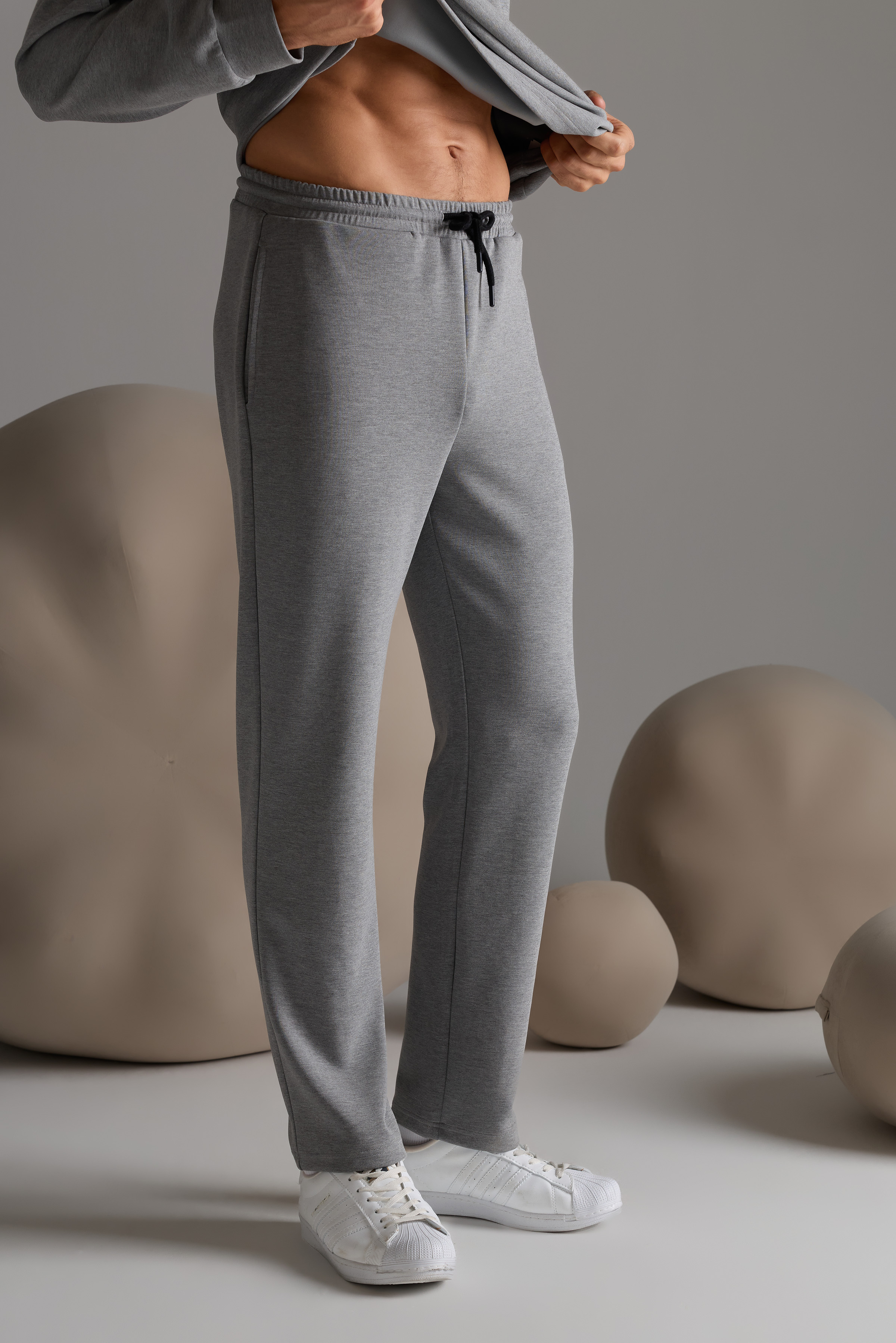 Men's Grey Modal Trousers — view 2