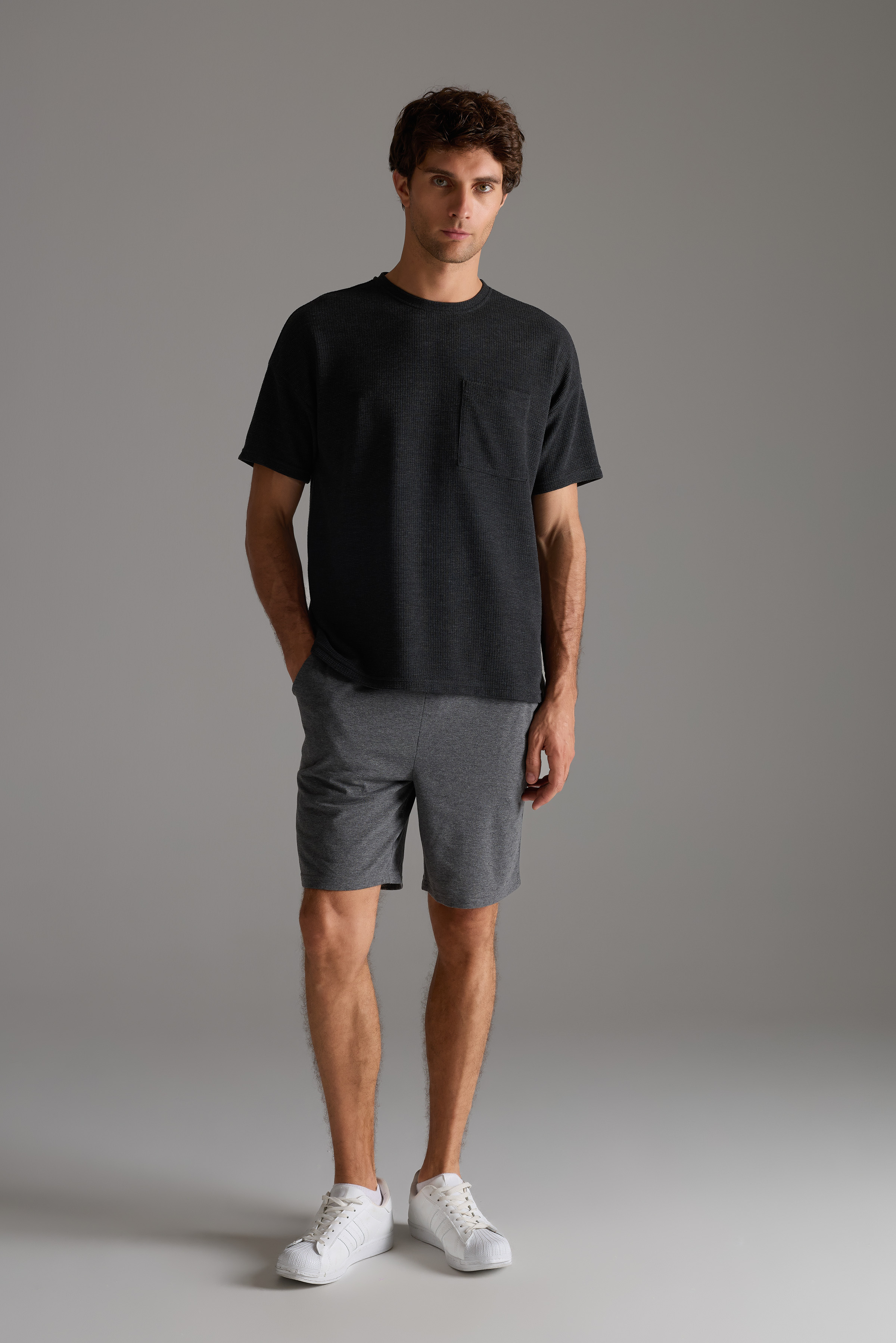 Men's Neutral Cotton Shorts — view 1