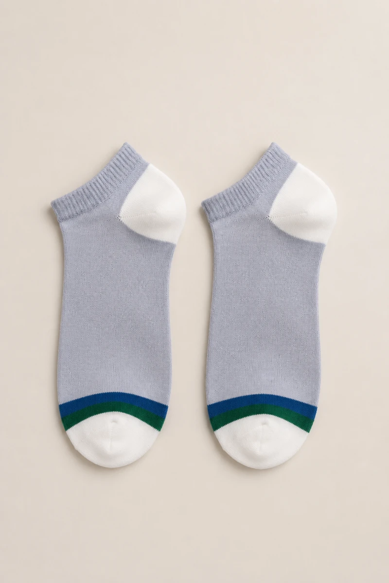 Men's Blue Striped Bamboo Socks — view 3