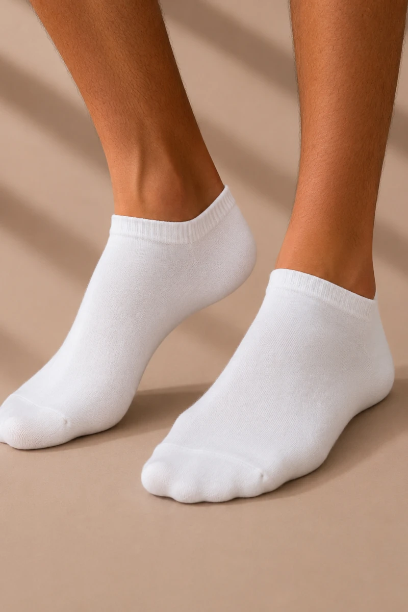 Men's White Bamboo Socks — view 1