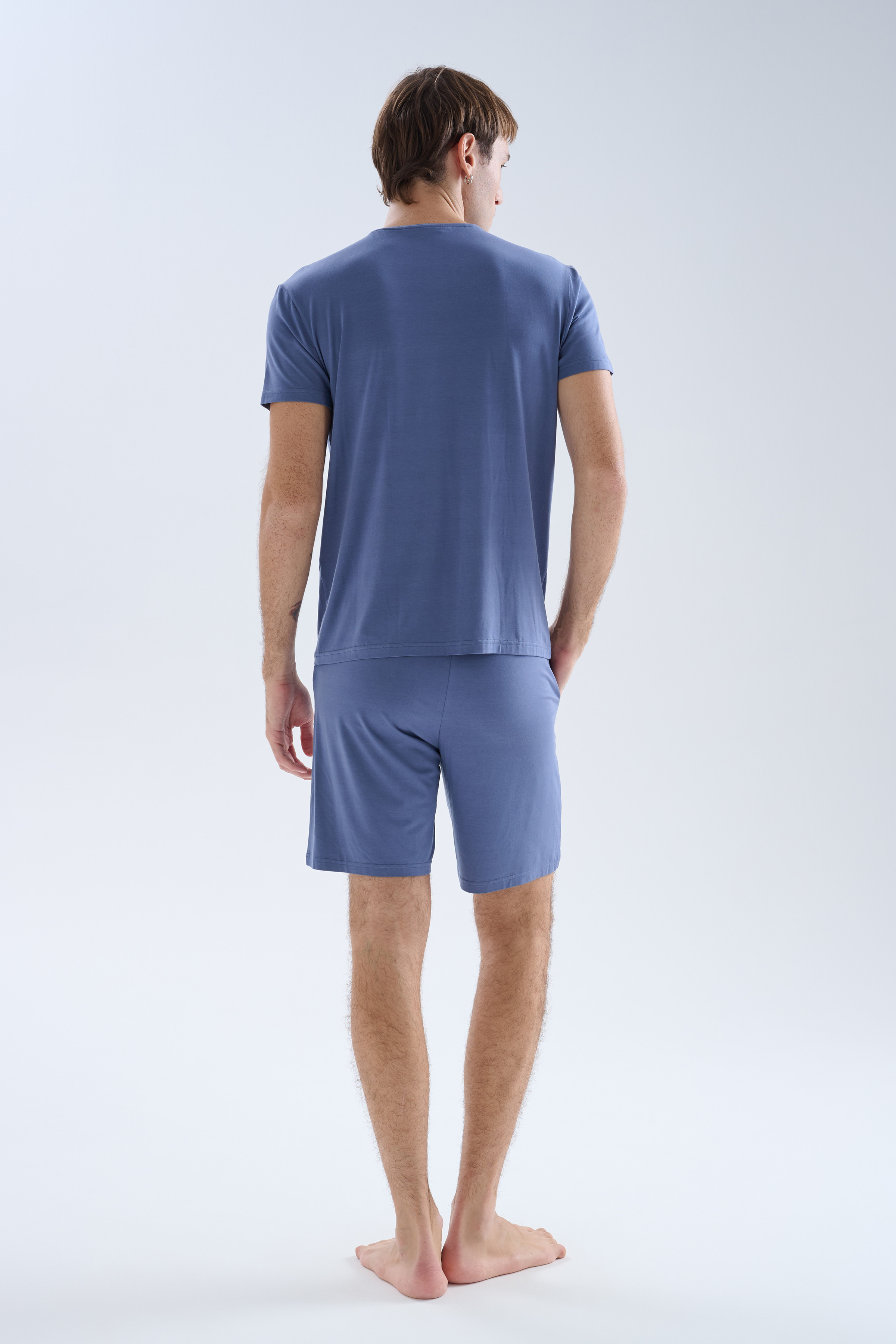 Men's Blue Modal Shorts — view 2