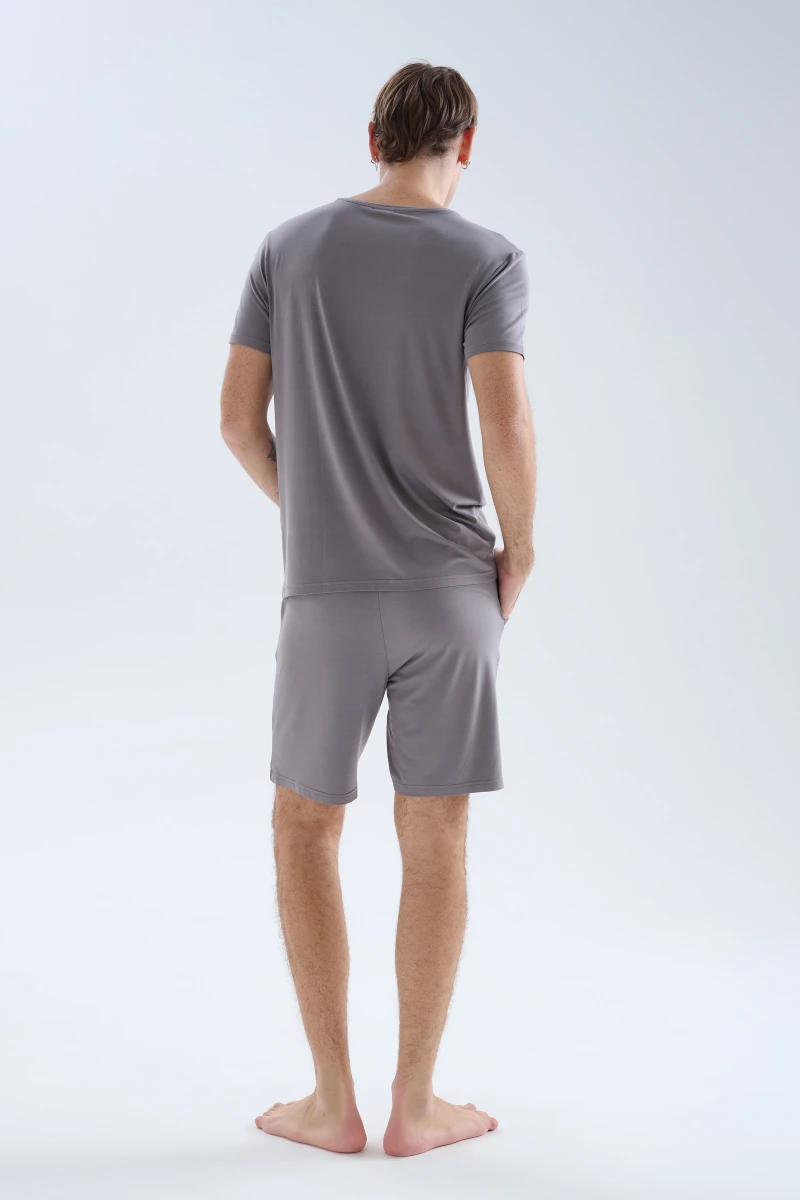 Men's Grey Modal Shorts — view 2