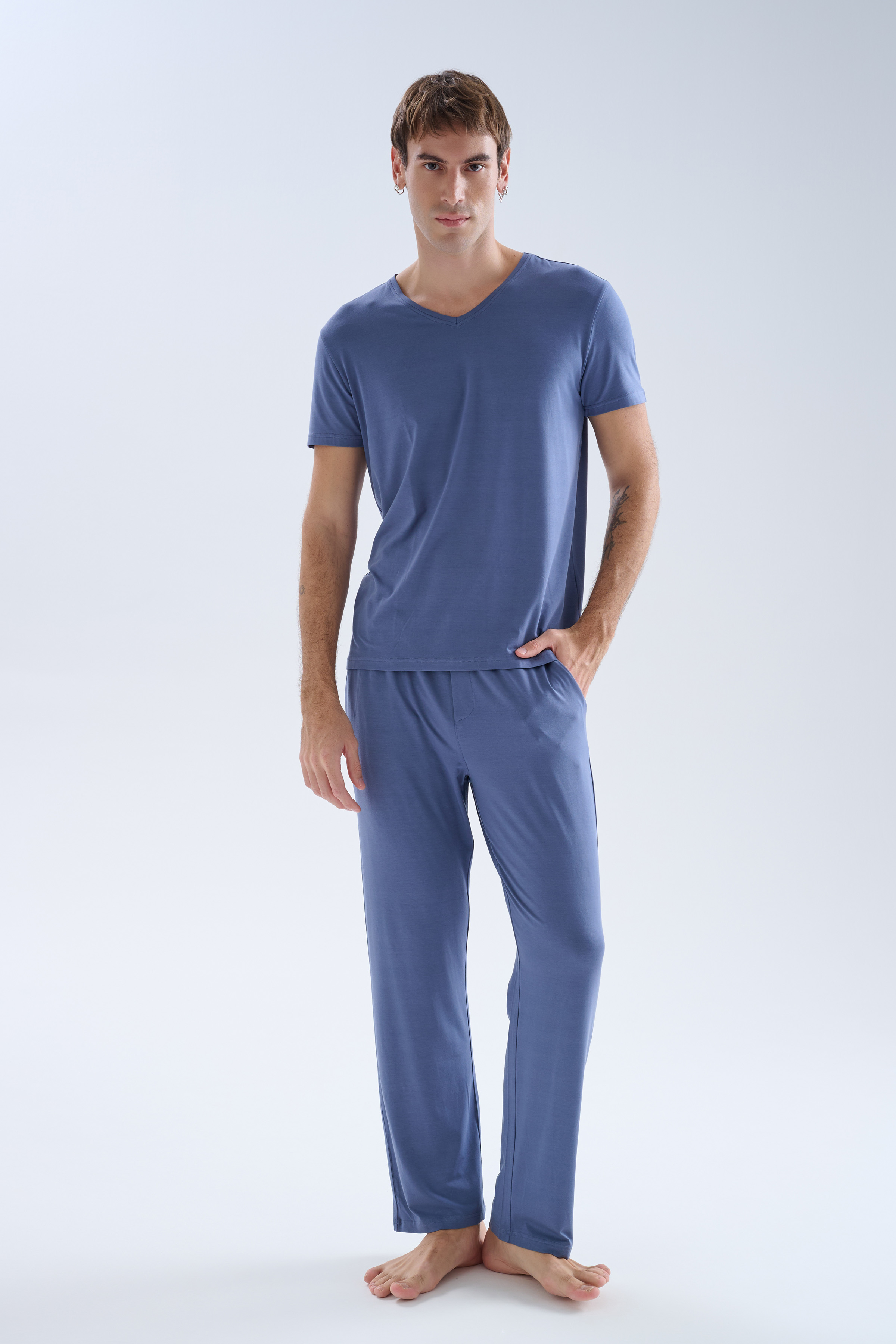 Men's Blue Modal Tee — view 1