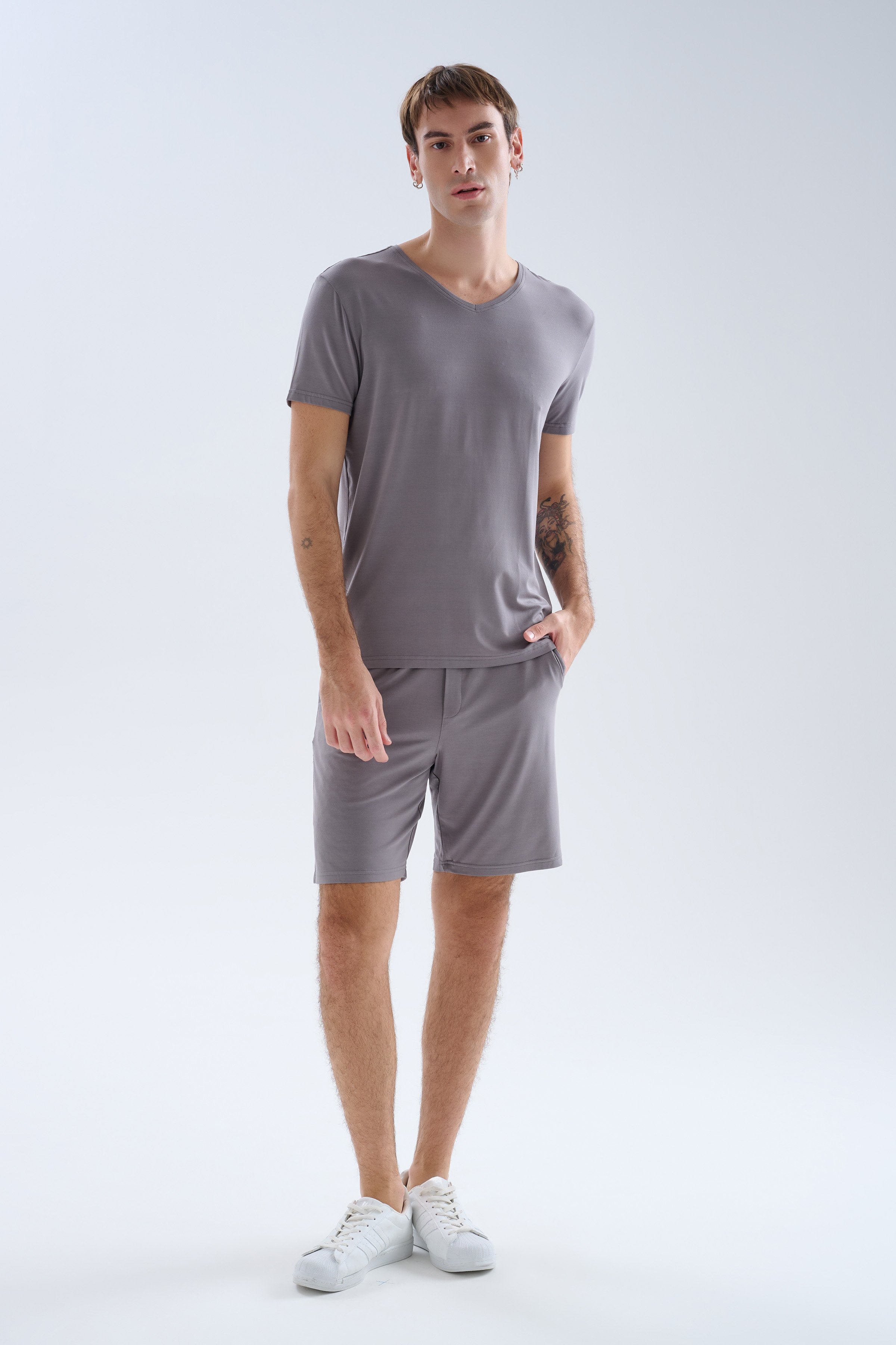 Men's Grey Modal Tee — view 2