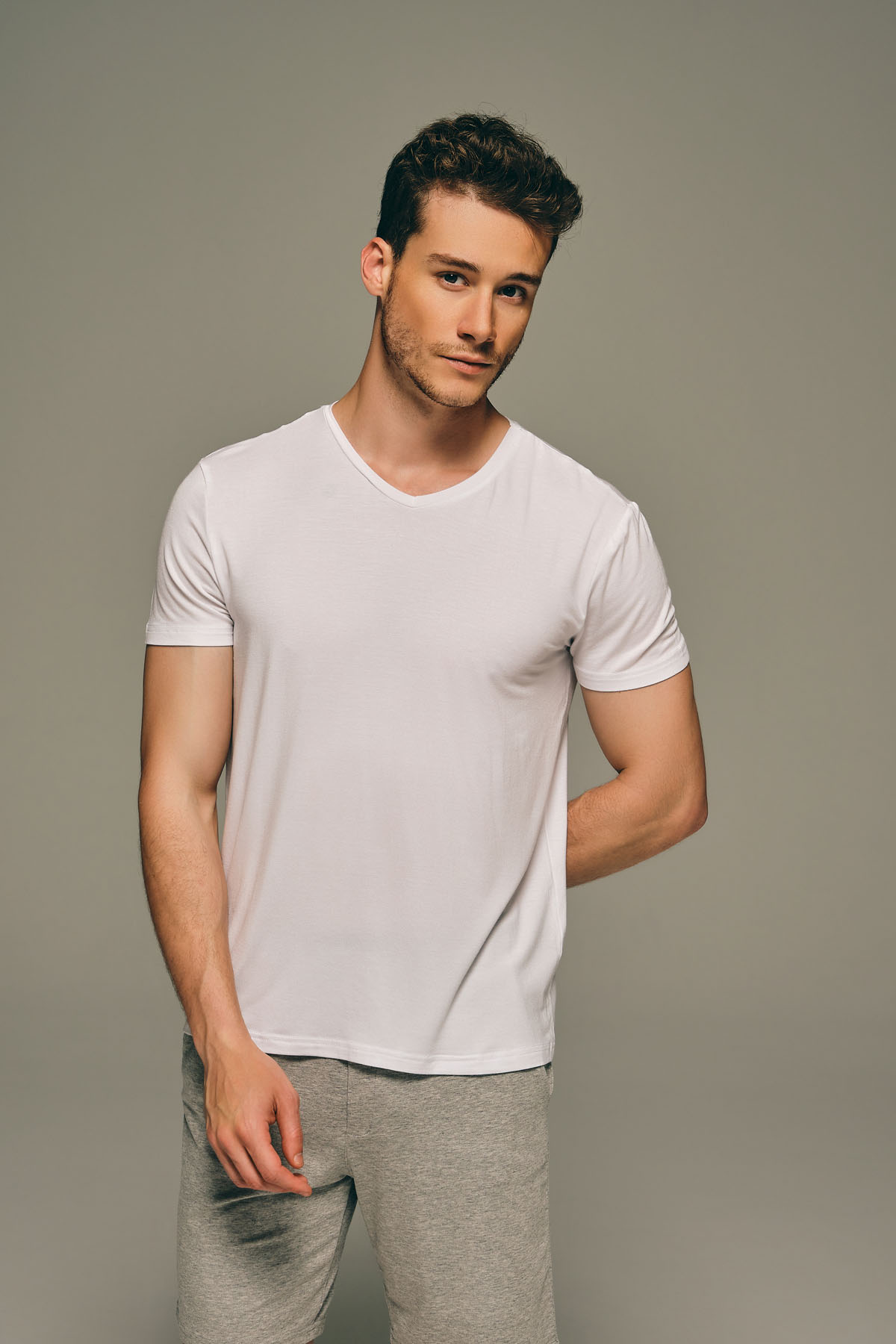 Men's White Modal Tee — view 2