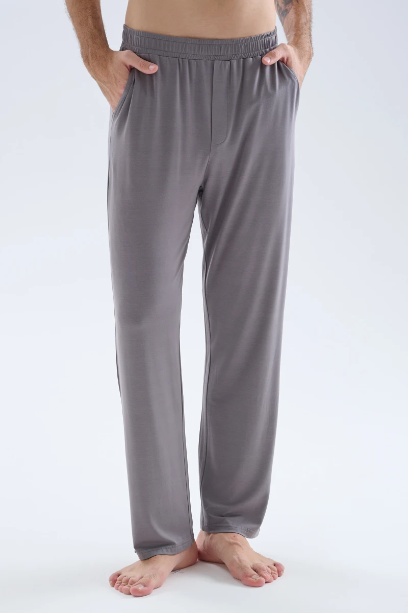 Men's Grey Modal Trousers — view 1