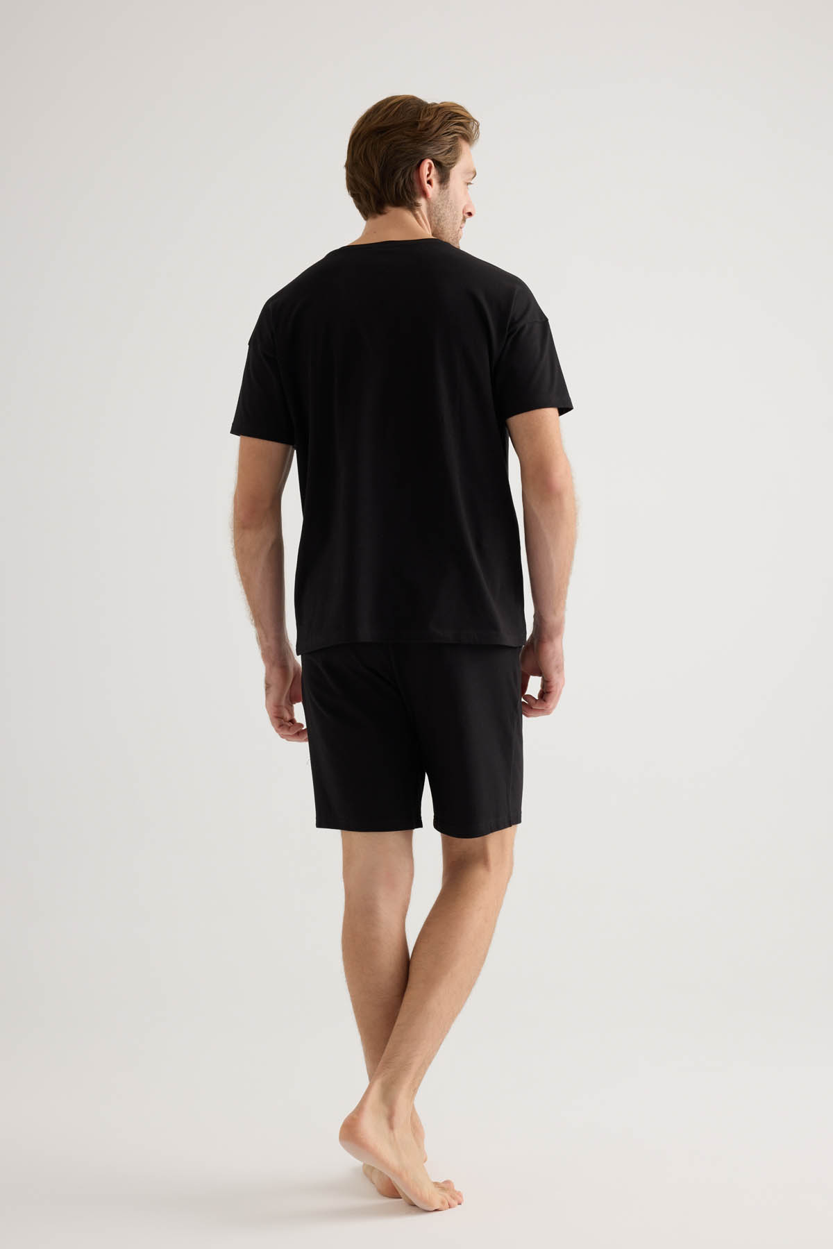 Men's Black Cotton Shorts — view 4