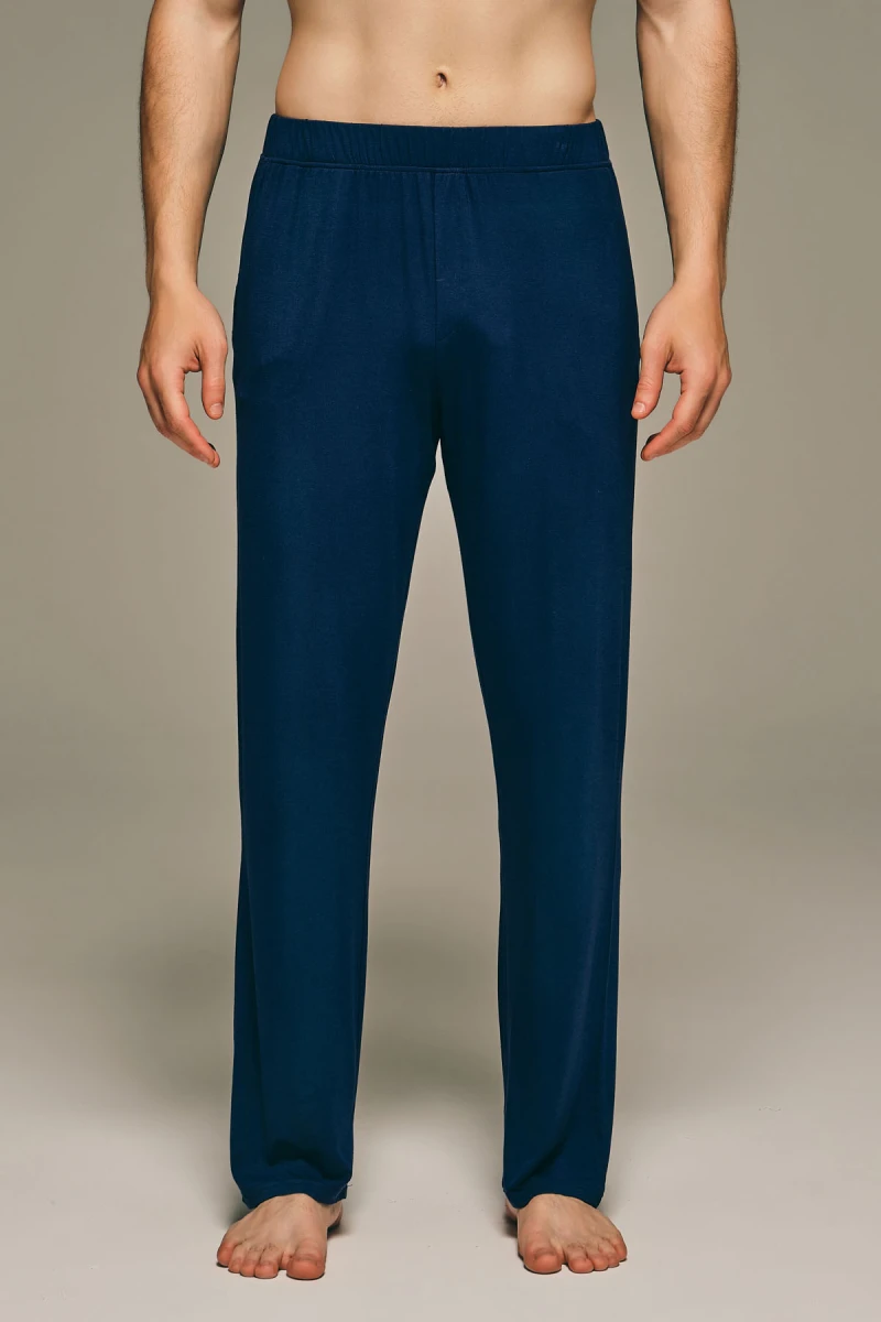 Men's Navy Modal Trousers — view 1
