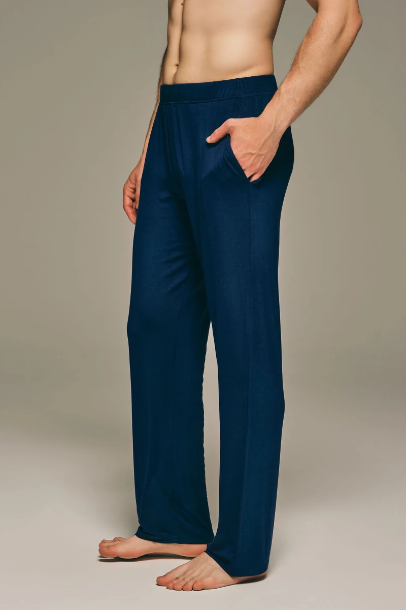 Men's Navy Modal Trousers — view 2