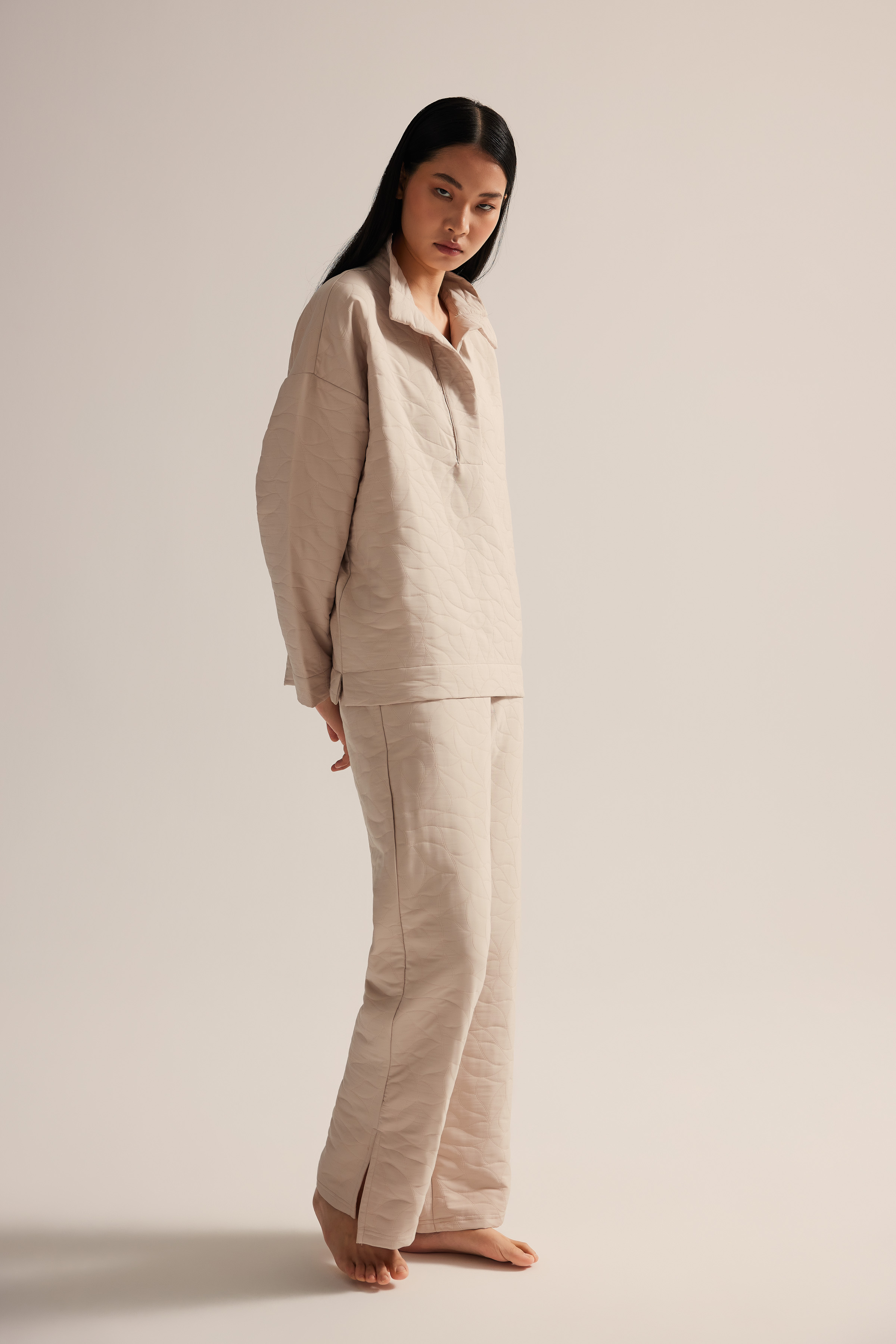 Women's Beige Modal Trousers — view 3