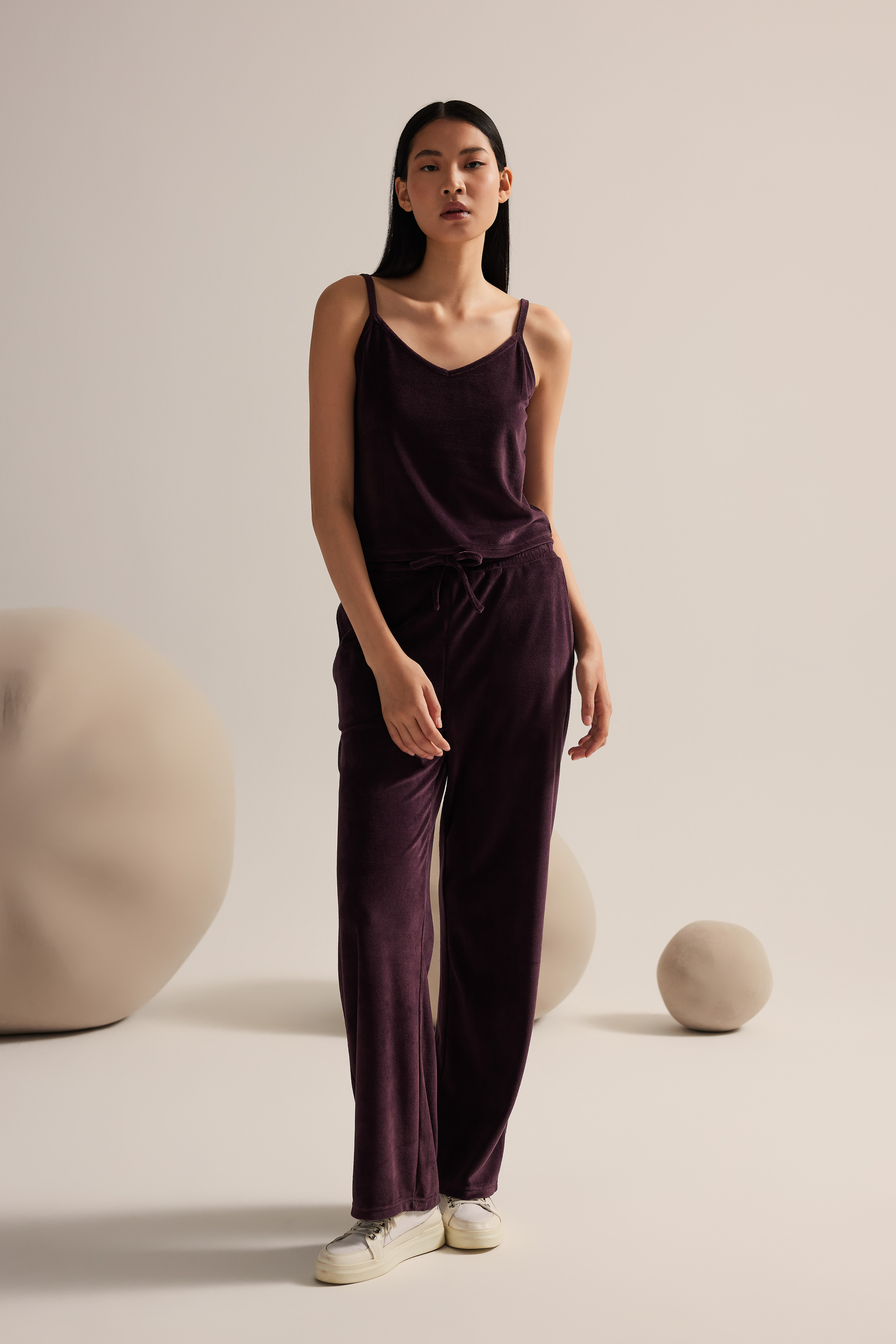 Women's Neutral Modal Trousers — view 1