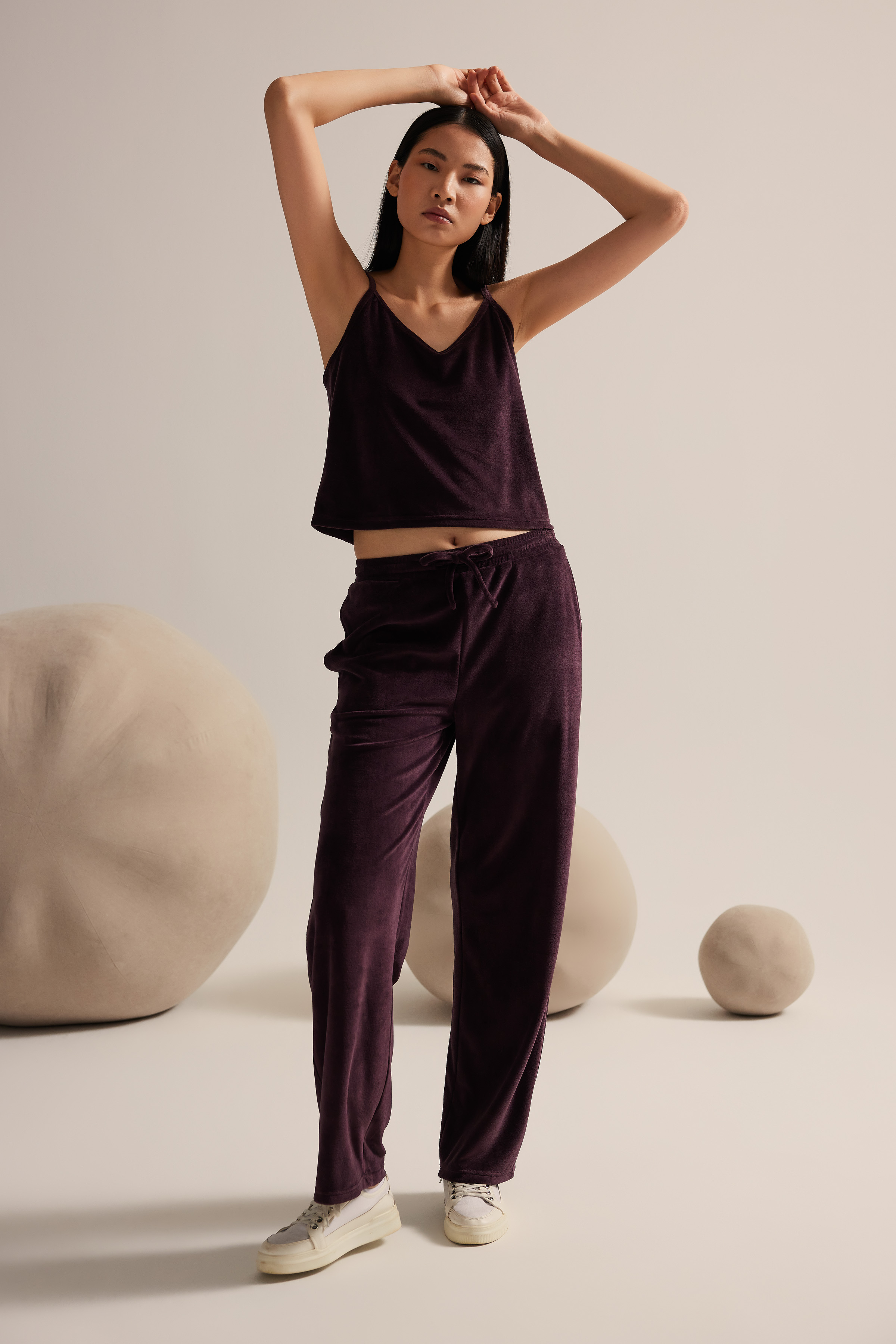 Women's Neutral Modal Trousers — view 3