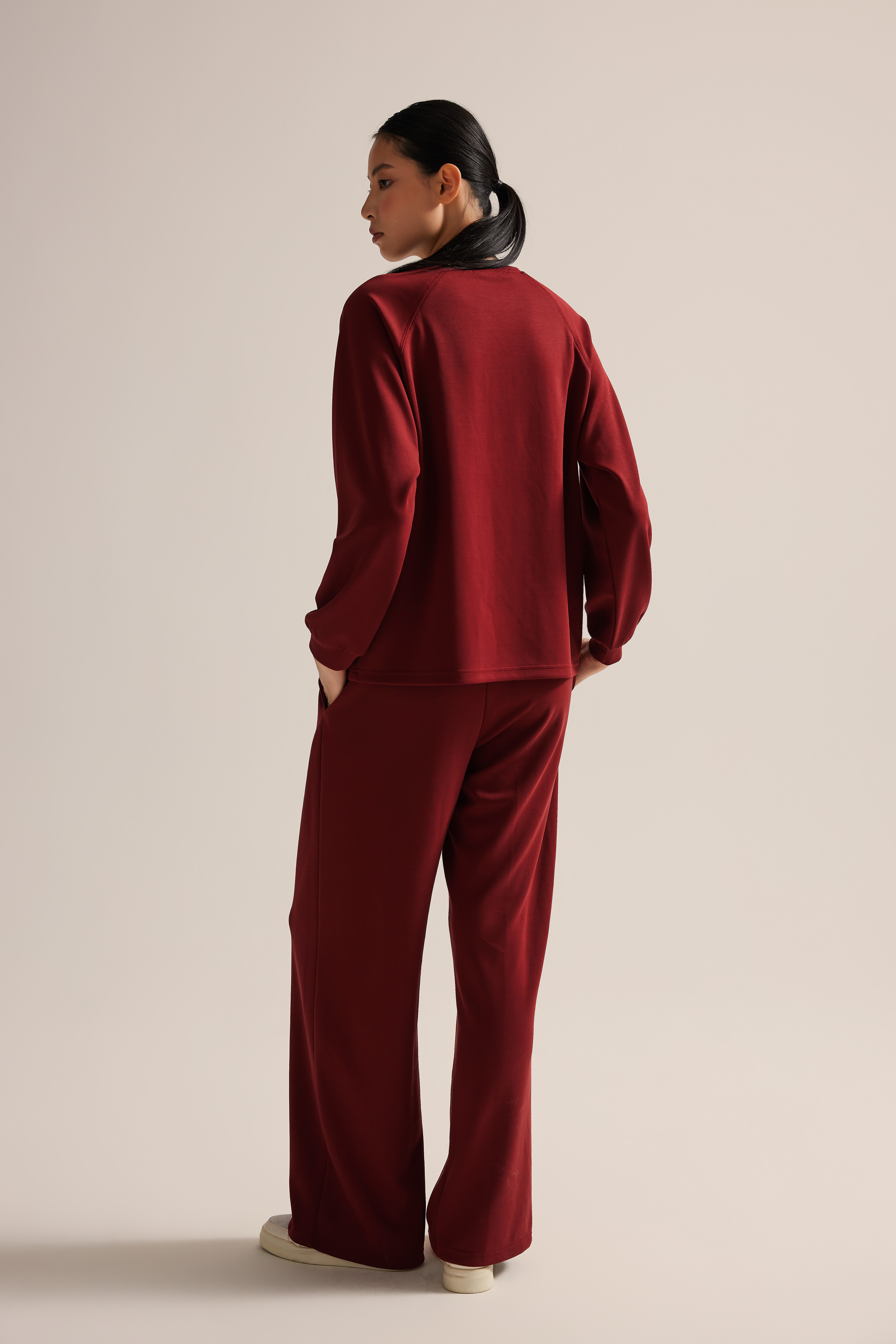 Women's Neutral Modal Trousers — view 3