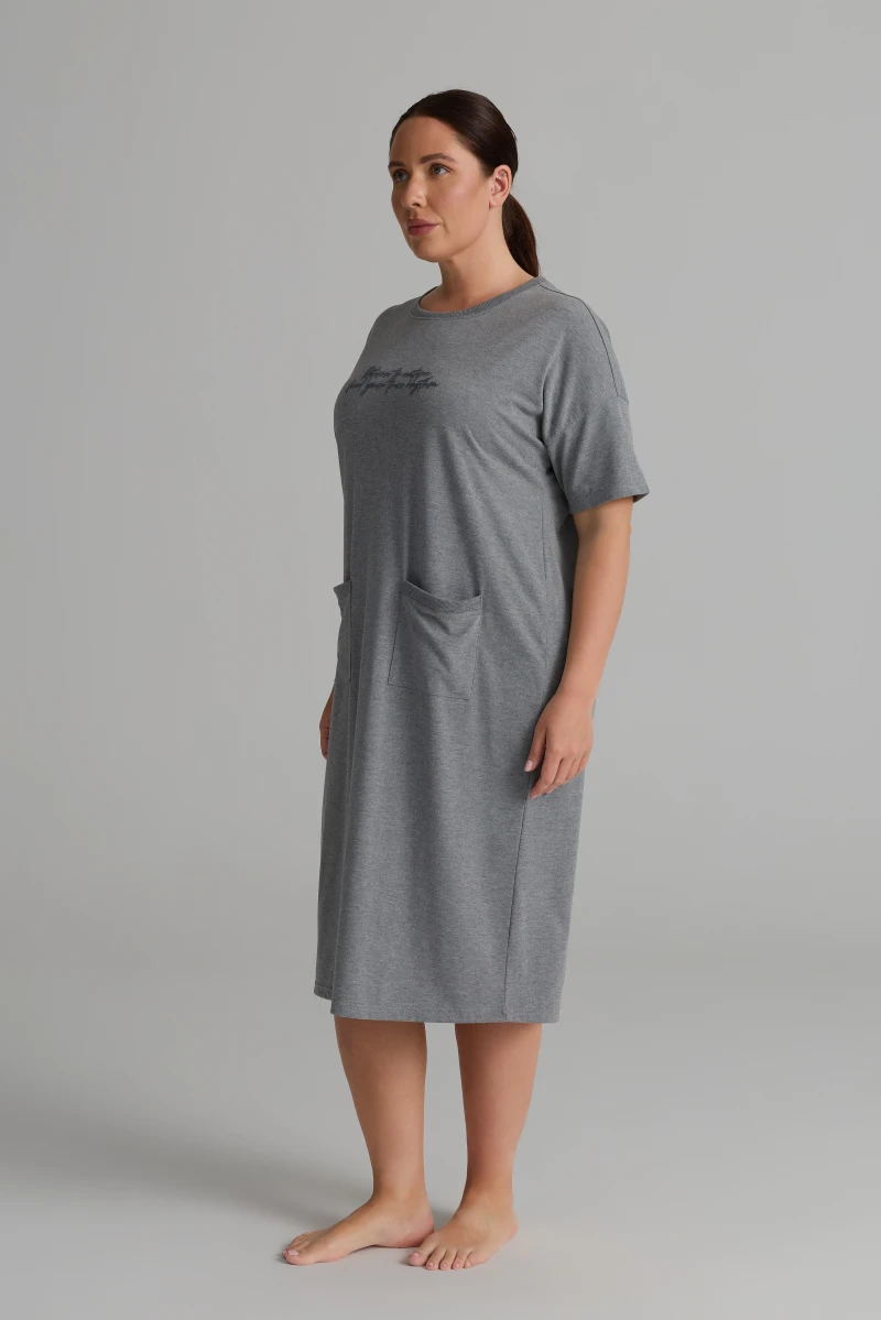 Women's Neutral Cotton Nightgown — view 1