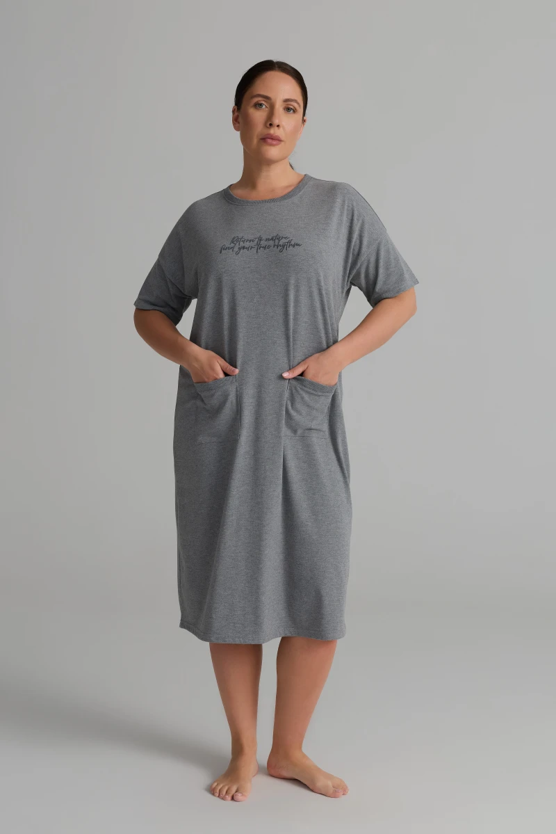 Women's Neutral Cotton Nightgown — view 2