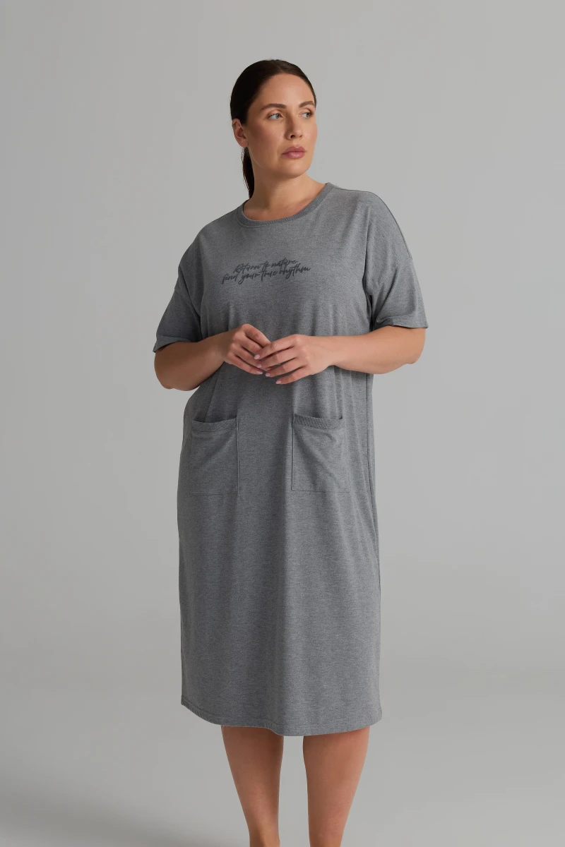 Women's Neutral Cotton Nightgown — view 3