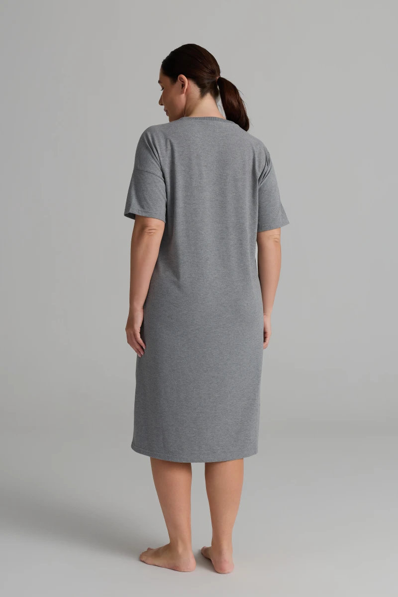 Women's Neutral Cotton Nightgown — view 4