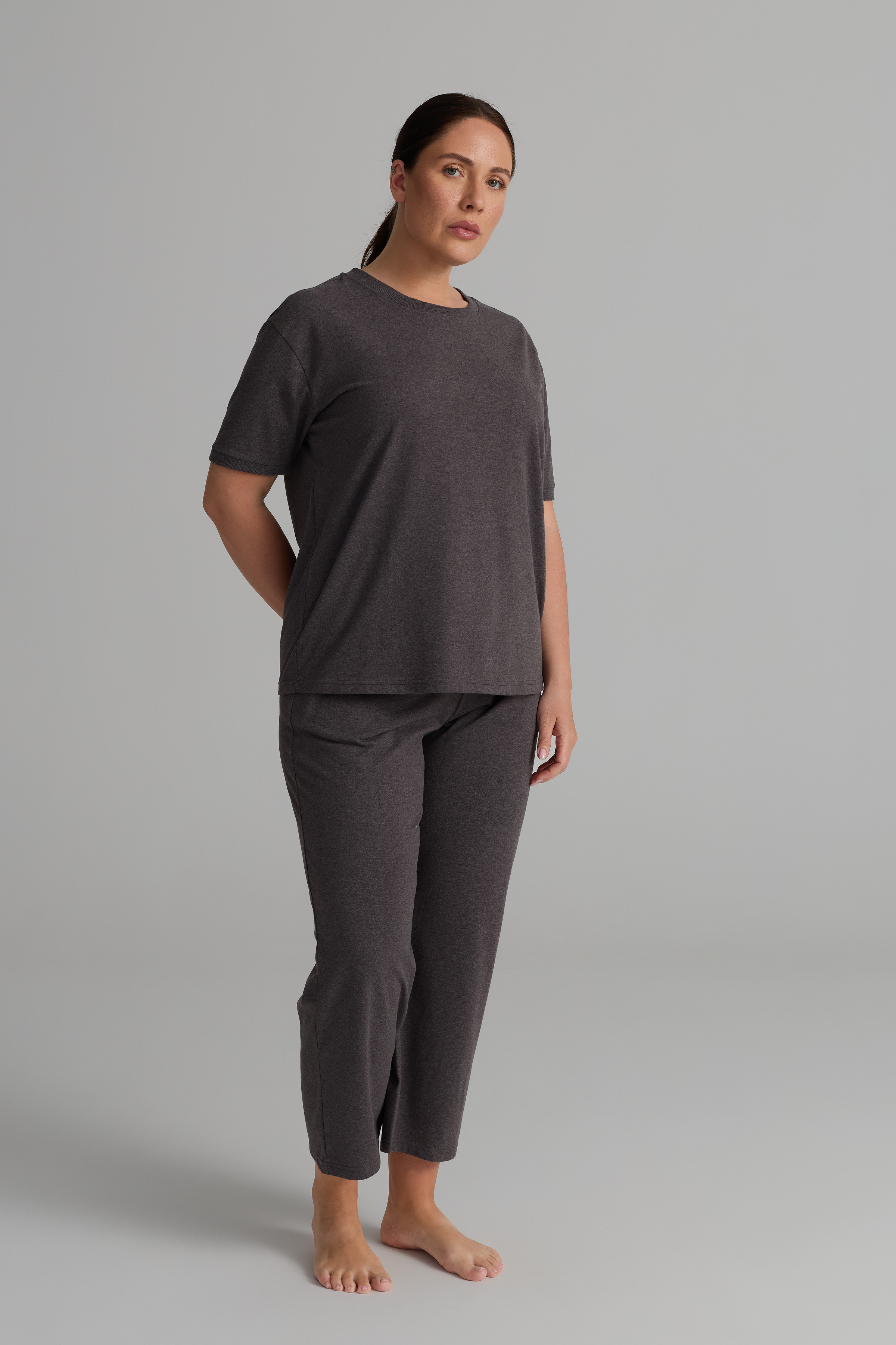 Women's Brown Cotton Pajama Set — view 2