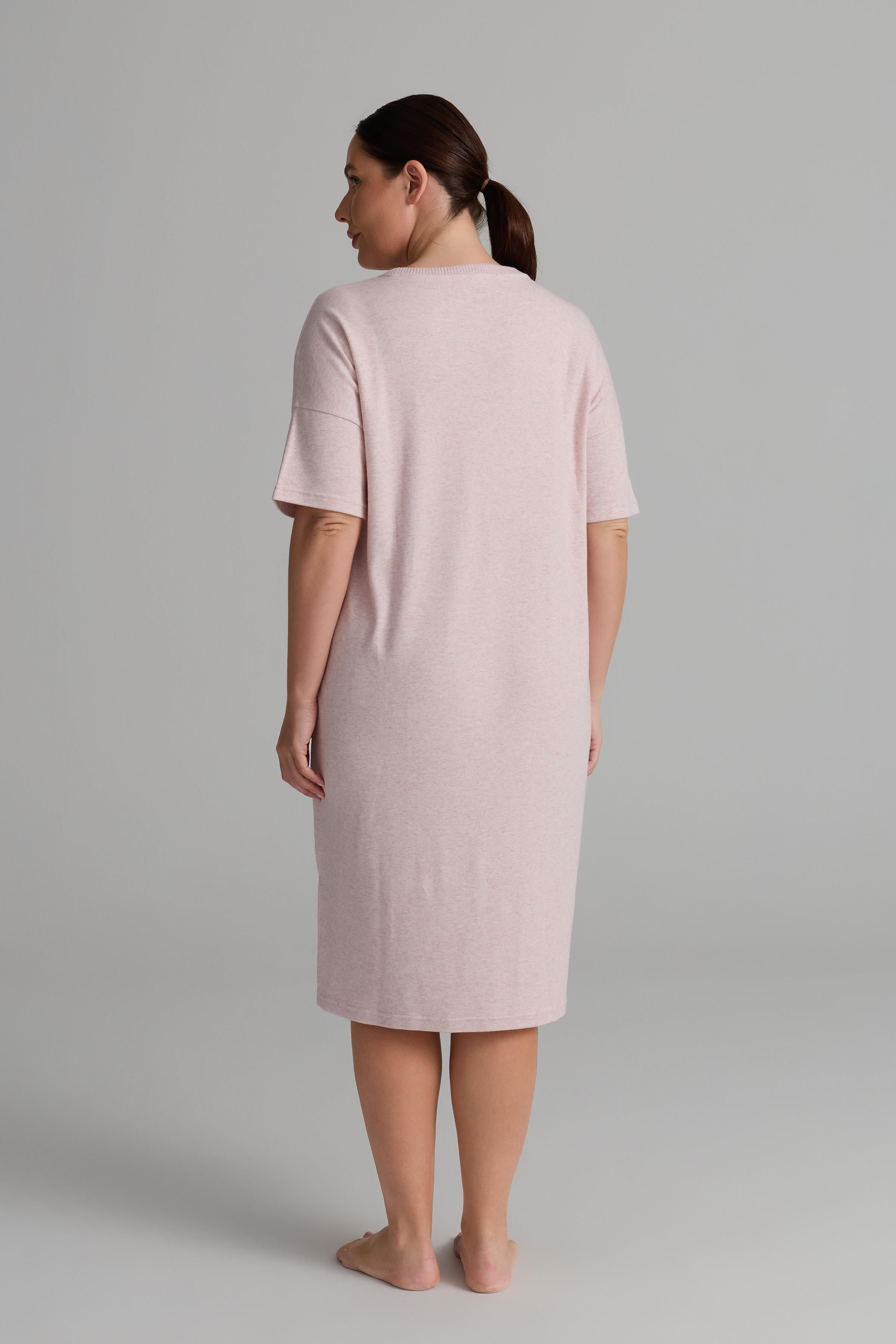 Women's Pink Cotton Dress — view 4