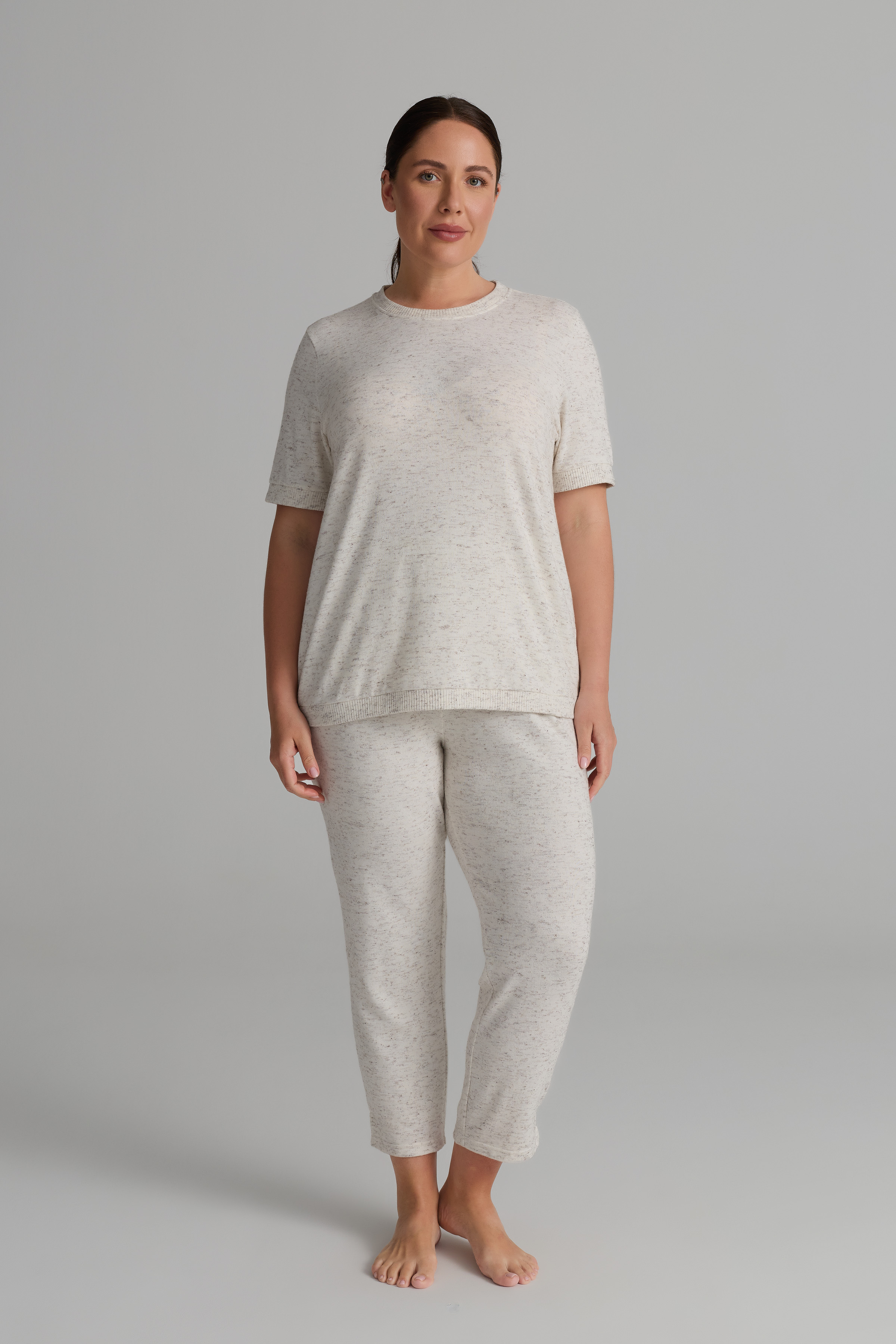 Women's Brown Cotton Lounge Set — view 1