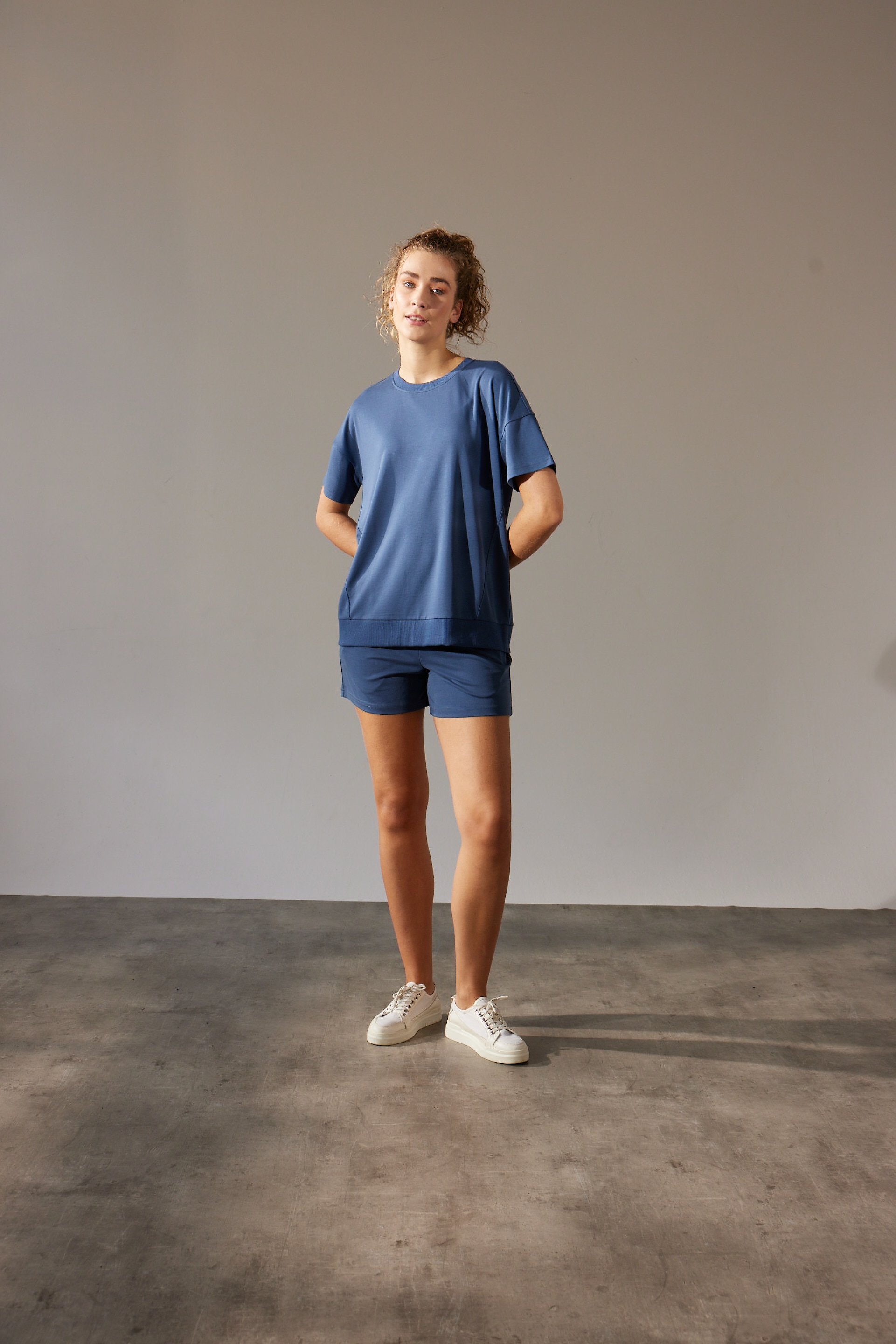 Women's Navy Modal Shorts — view 2