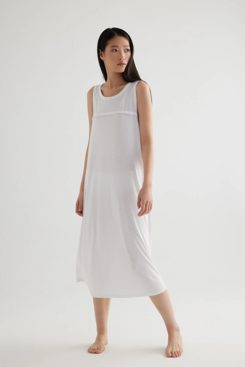 Women's White Modal Dress — view 1