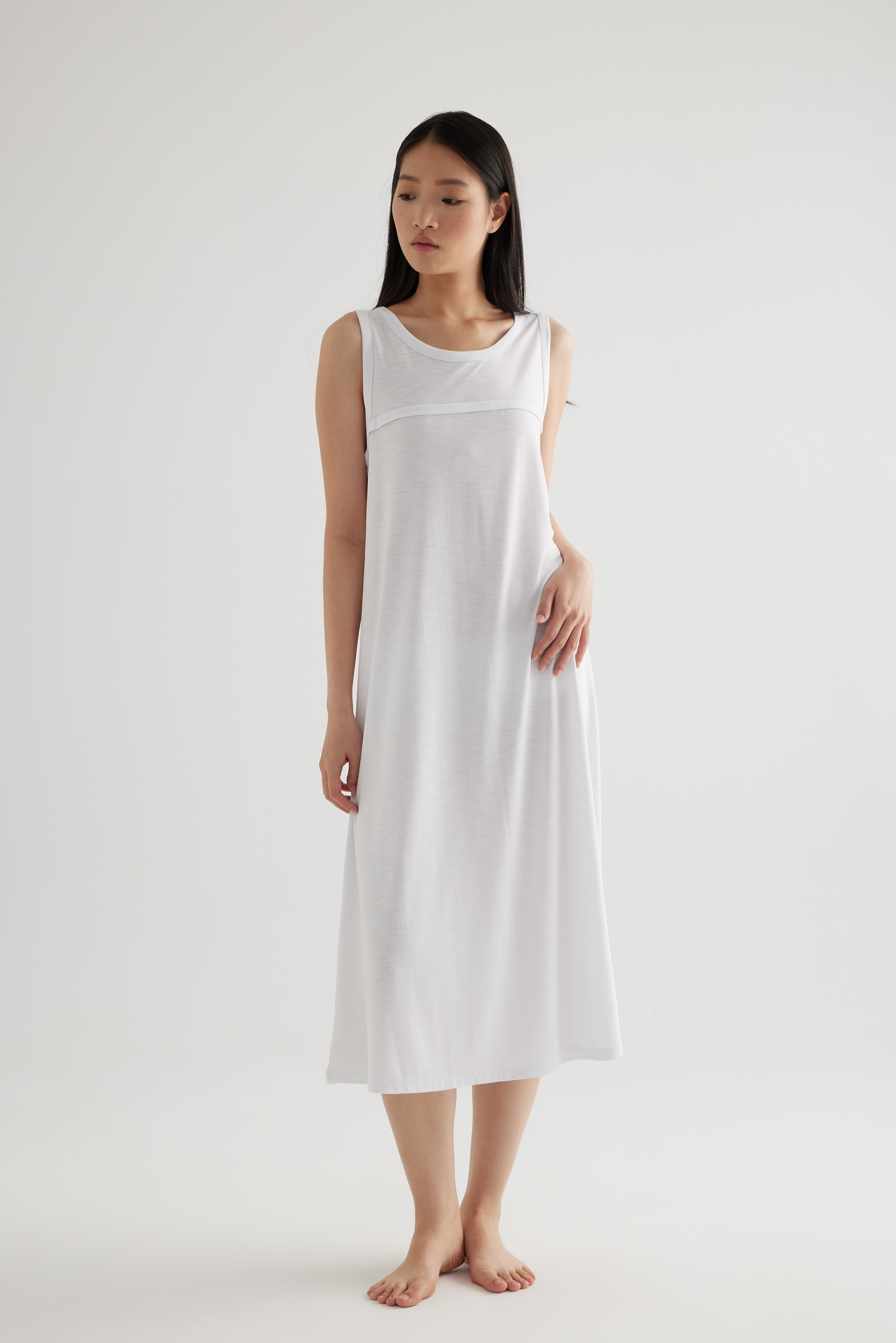 Women's White Modal Dress — view 4