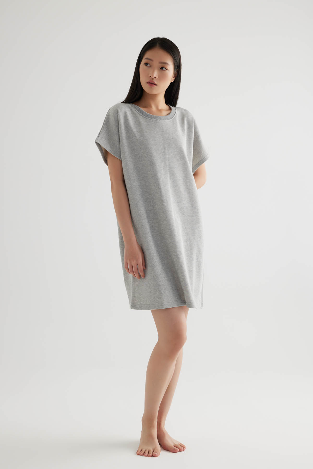 Women's Grey Cotton Dress — view 1