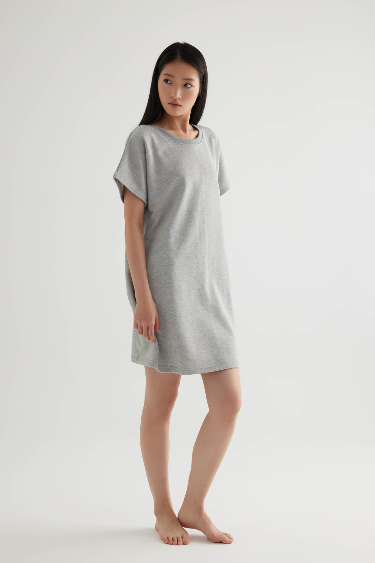 Women's Grey Cotton Dress — view 2