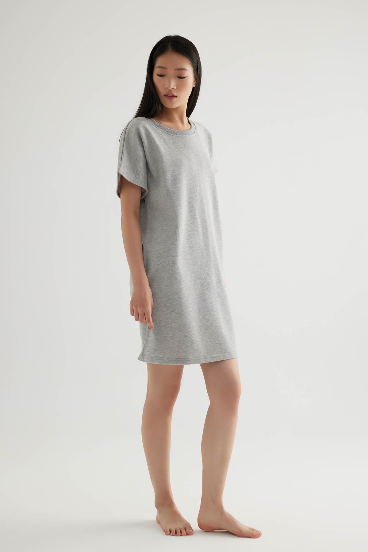 Women's Grey Cotton Dress — view 3